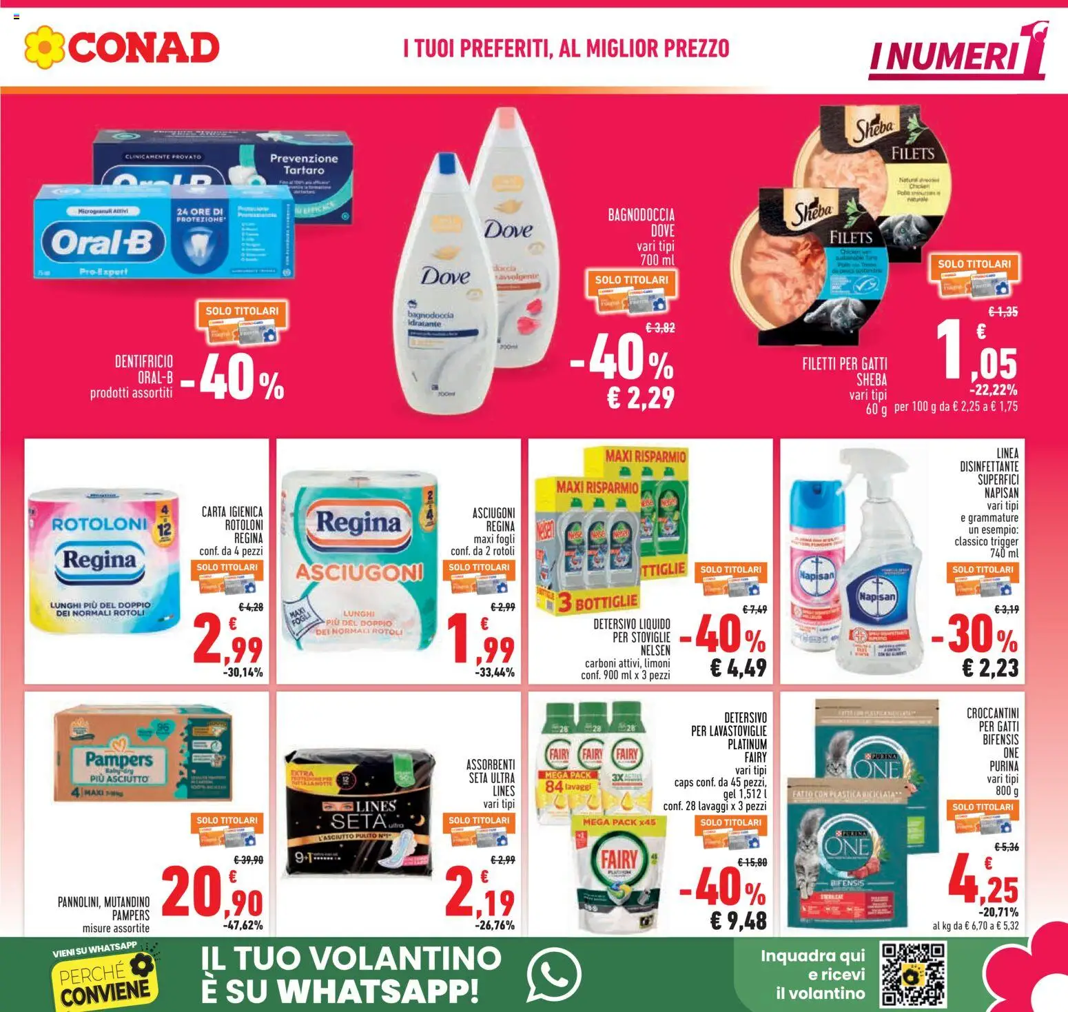 Volantino Conad del 27/08/2026 | Pagina: 5 | Prodotti: Dentifricio, Detersivo per lavastoviglie, Lavastoviglie, Pampers