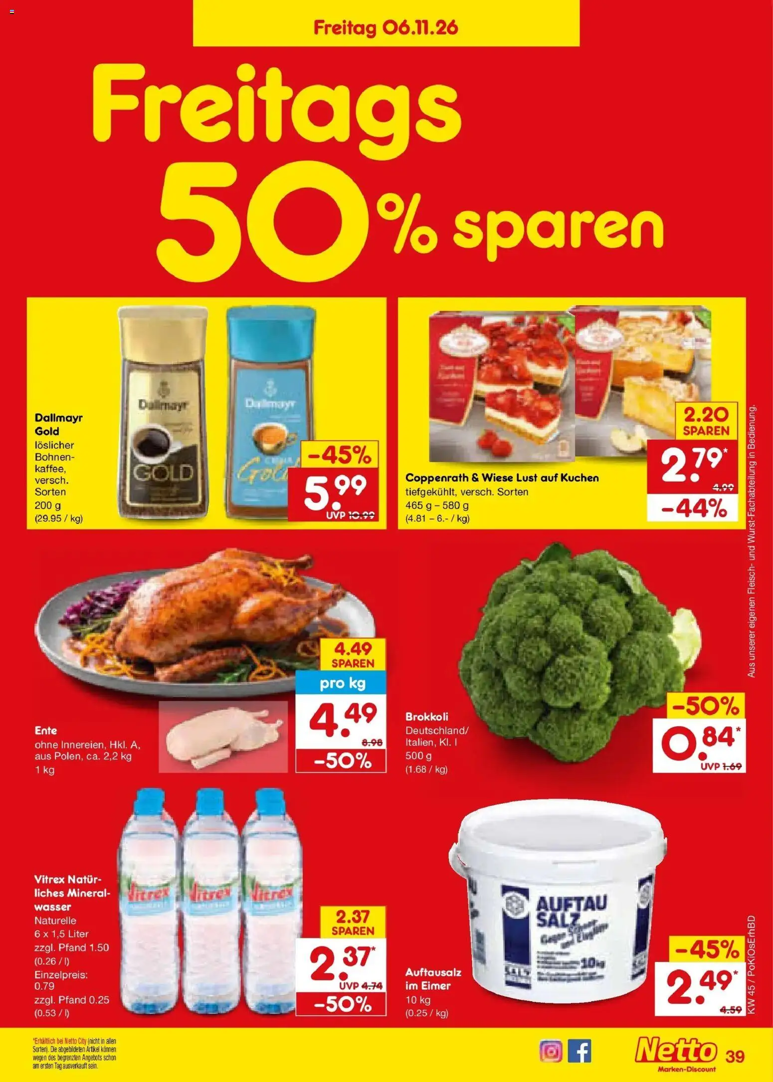 Netto Marken-Discount Prospekt Selb (ab 02.11.2026) » Angebote | Seite: 59 | Produkte: Dallmayr, Brokkoli, Salz, Kuchen