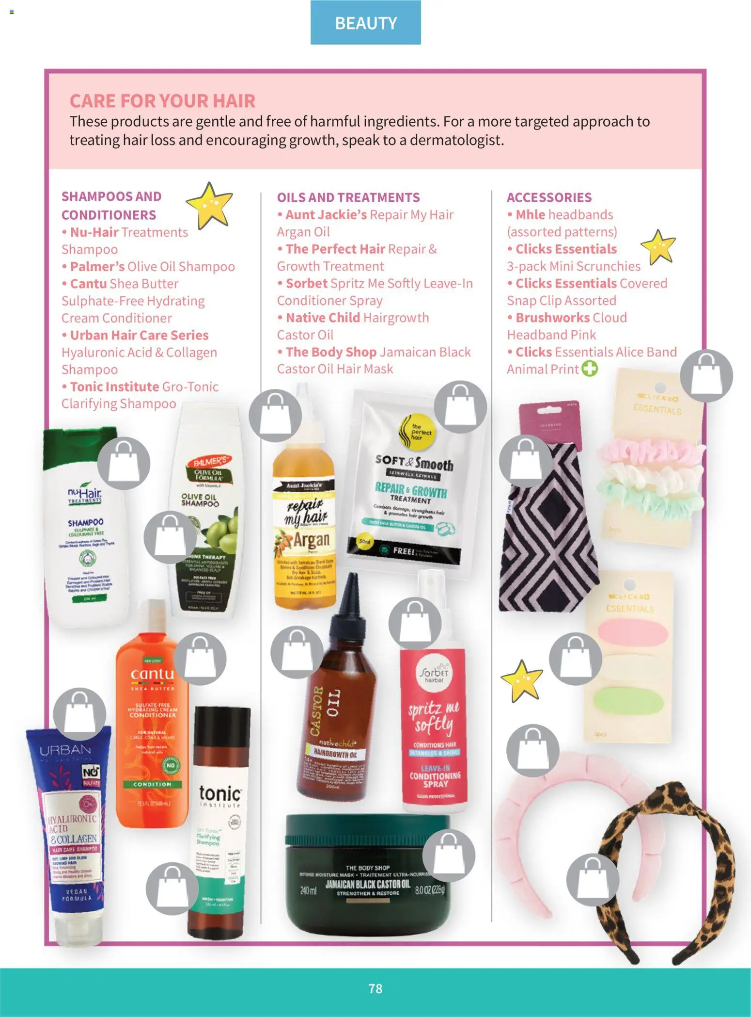 New Clicks catalogue – valid from 01.03.2026 | Page: 78 | Products: Scale, Tonic, Hair oil, Hair conditioner