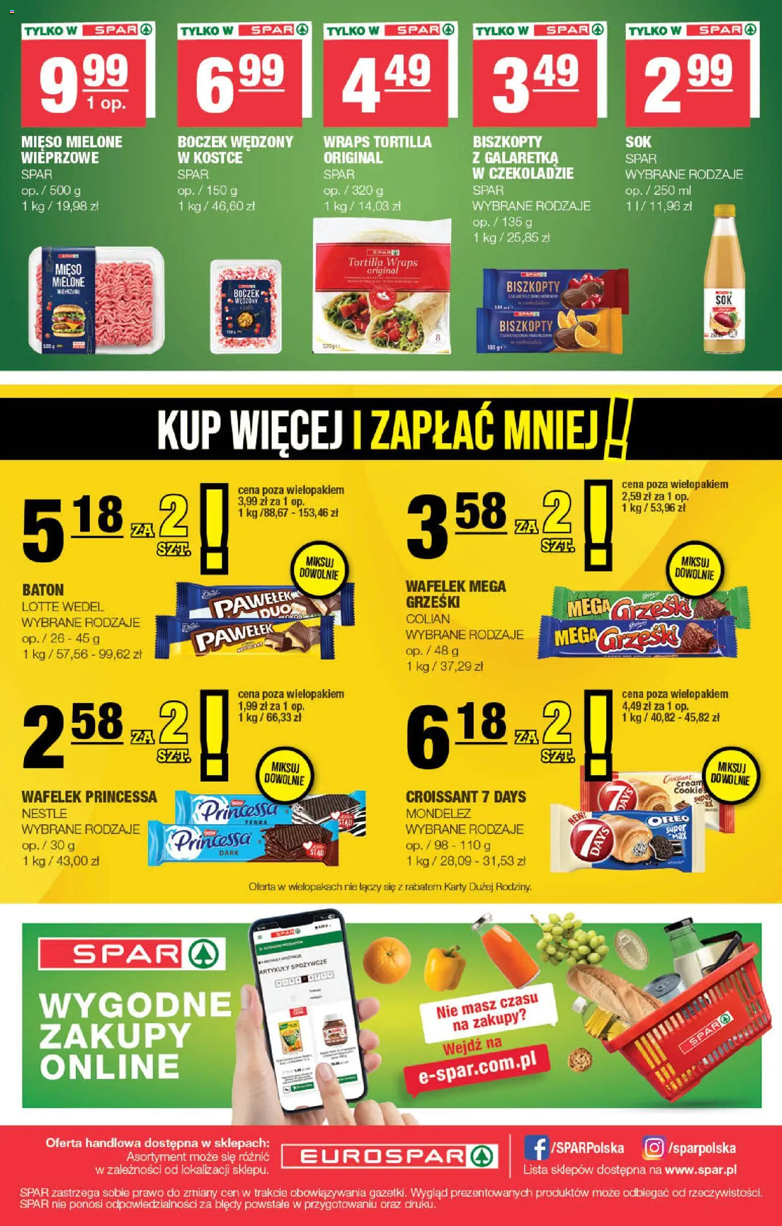 Spar gazetka - Eurospar od 17.06.2026 | Strona: 16 | Produkty: Galaretka, Mięso mielone, Boczek wędzony, Tortilla