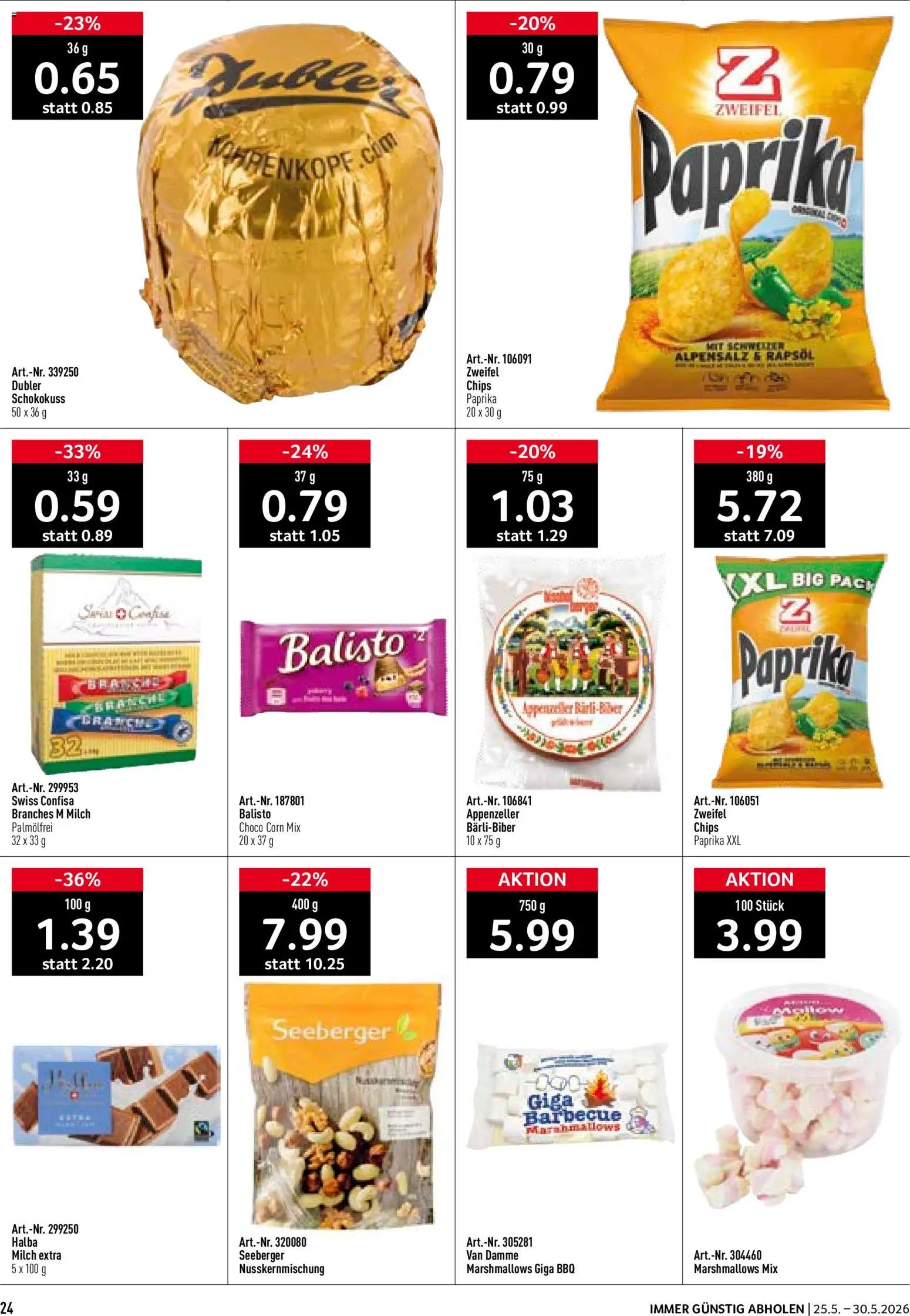 Prodega aktionen – gültig ab 25.05.2026 | Seite: 24 | Produkte: Rapsöl, Milch, Chips