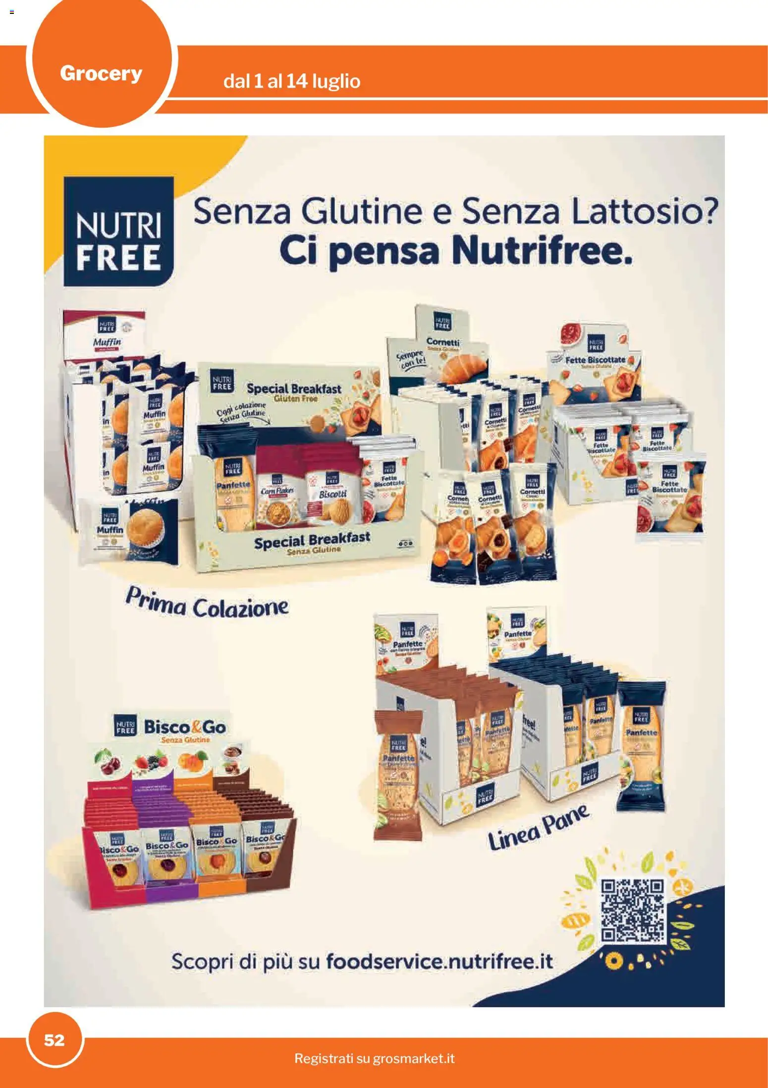 Volantino Sogegross del 01/07/2026 | Pagina: 52 | Prodotti: Pane, Biscotti, Muffin, Fette biscottate