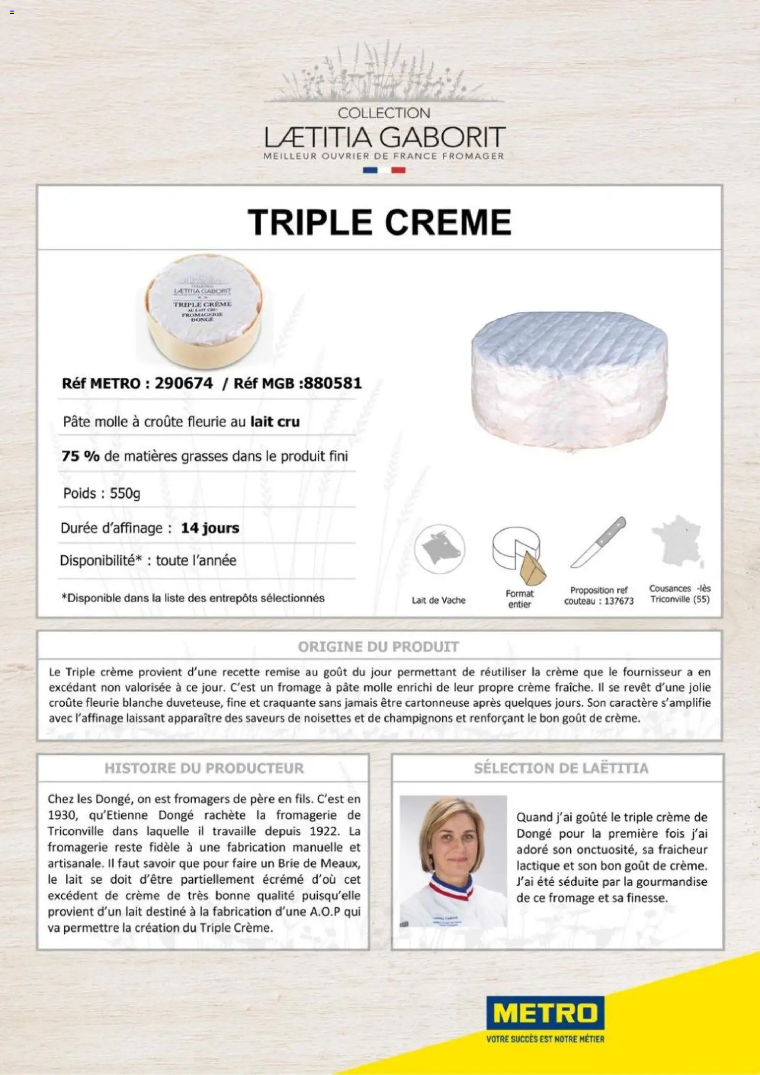 {H1} | Page: 15 | Produits: Couteau, Poids, Fromage, Brie
