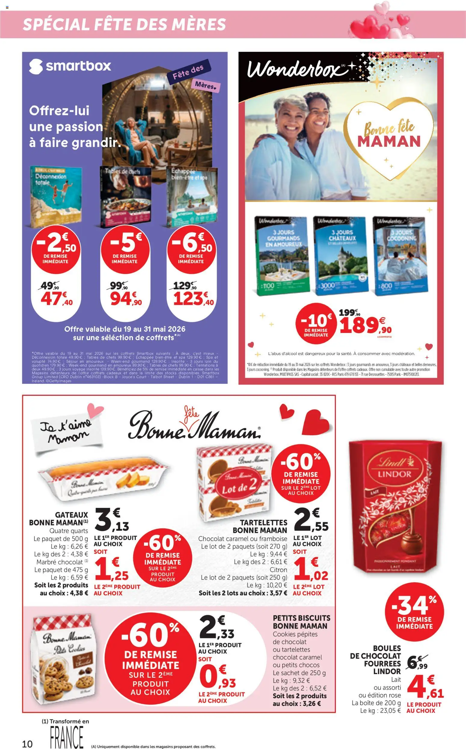 {H1} | Page: 10 | Produits: Framboise, Cookies, Lait, Chocolat