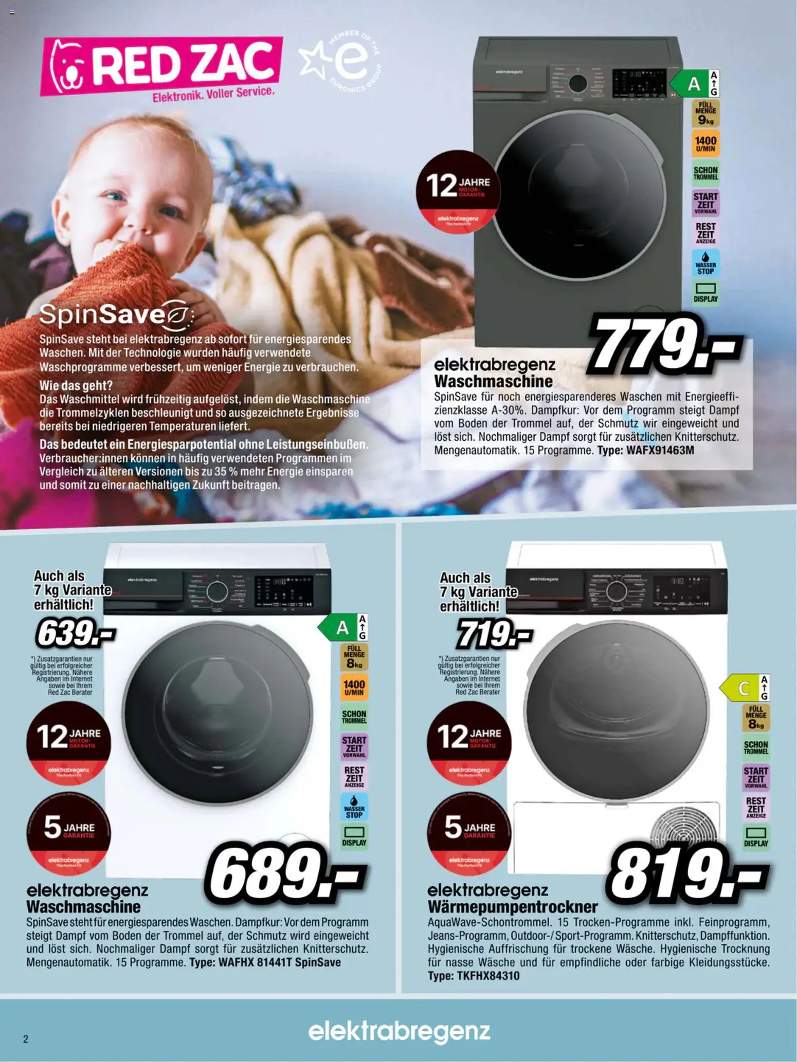 RED ZAC Beko & Elektrabregenz gültig ab 18.03.2026 | Seite: 2 | Produkte: Wasser, Waschmaschine, Waschmittel