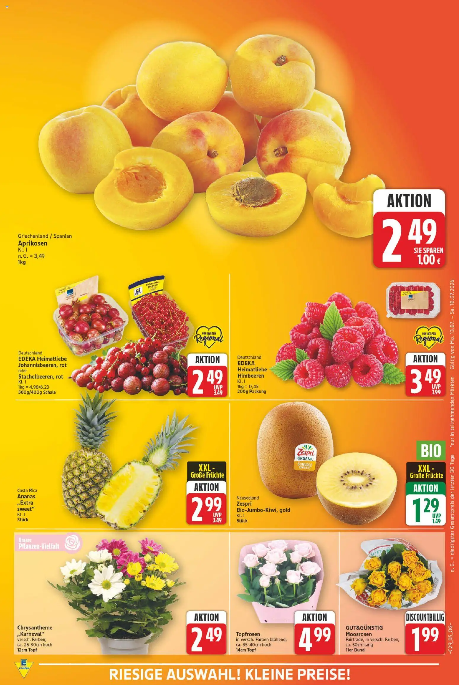 E center Prospekt – gültig ab 13.07.2026 | Seite: 5 | Produkte: Himbeeren, Ananas