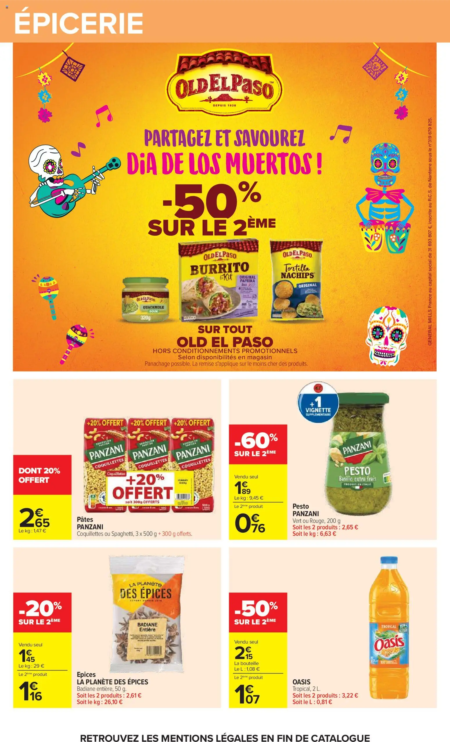 {H1} | Page: 40 | Produits: Paprika, Pesto, Épices, Pâtes