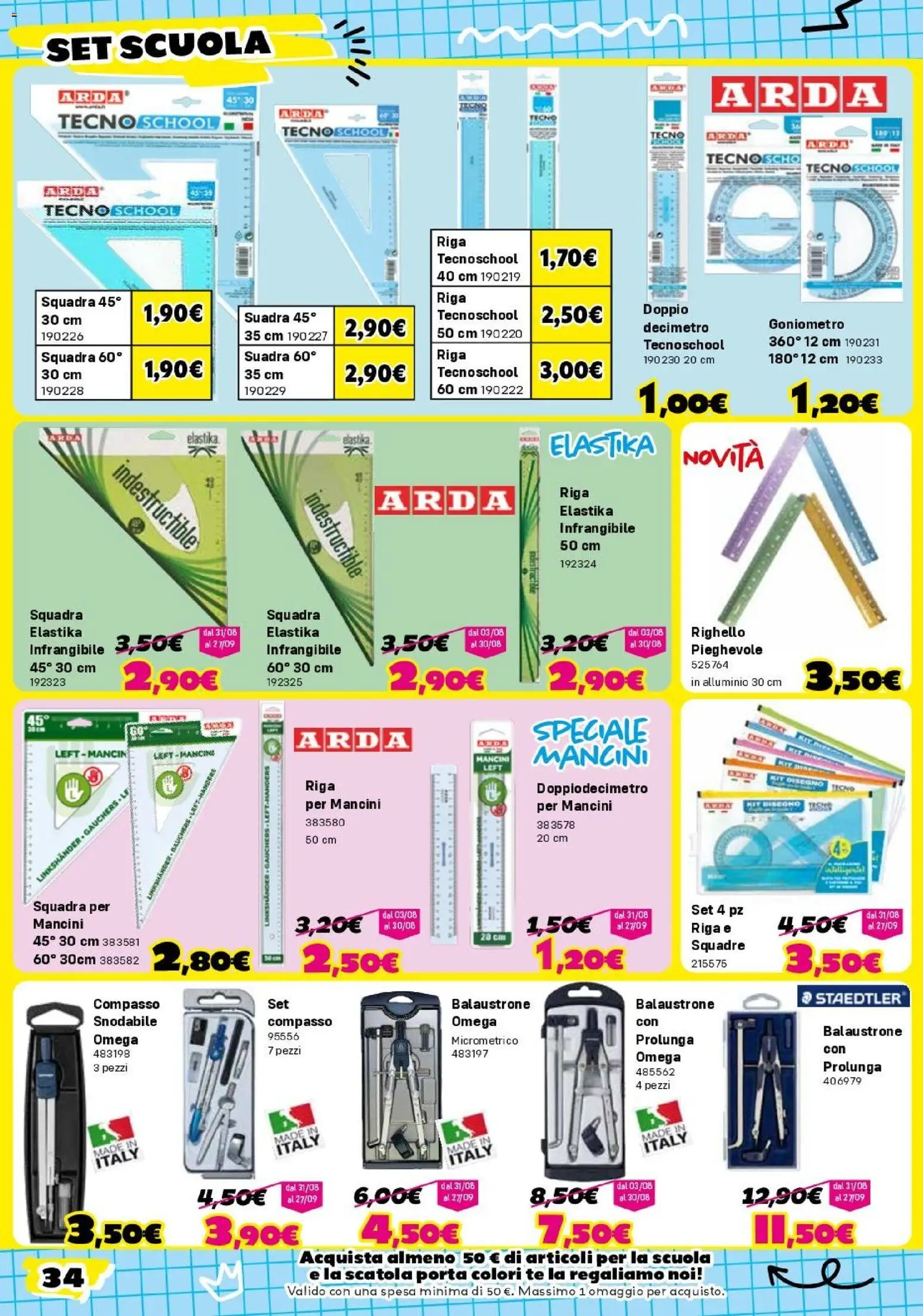 Volantino Orizzonte del 30/07/2026 | Pagina: 34 | Prodotti: Tè, Omega, Omega 3, Compasso