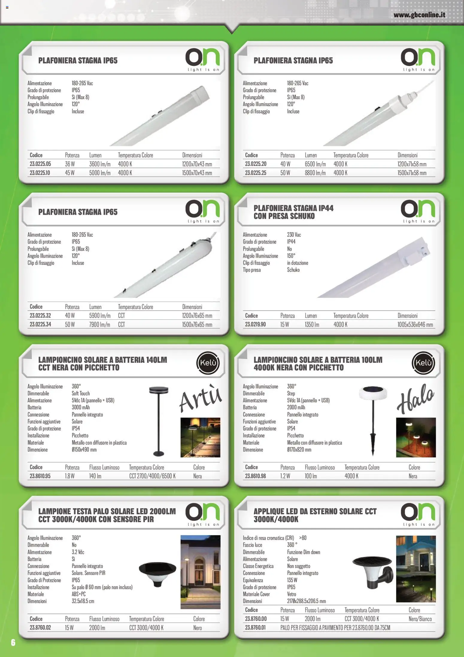 Volantino GBC del 01/07/2026 | Pagina: 6 | Prodotti: Lampione, USB, Presa, Batteria