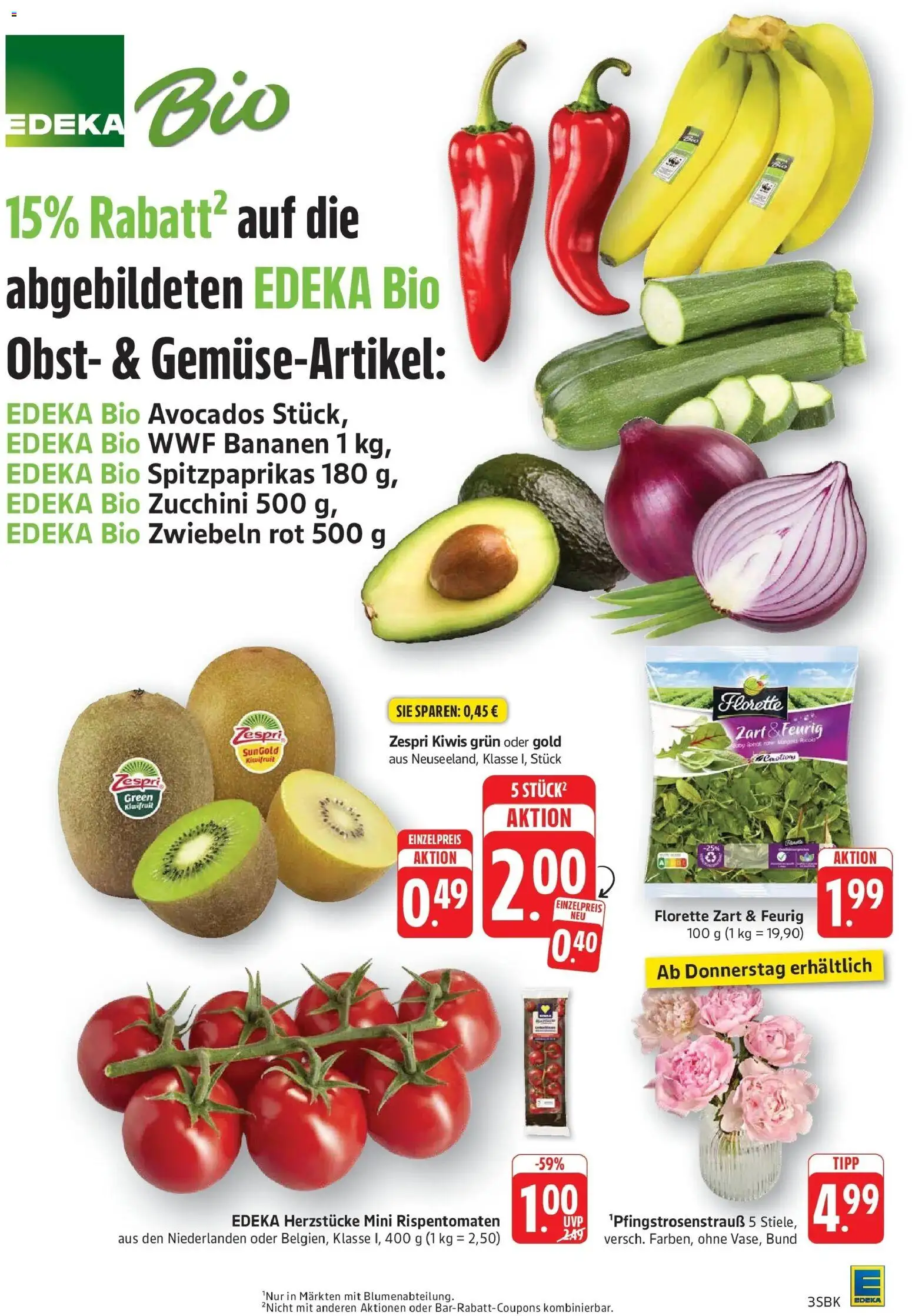 Edeka prospekt Pirmasens – gültig ab 08.06.2026 | Seite: 3 | Produkte: Bananen, Zwiebeln, Zucchini, Kiwi