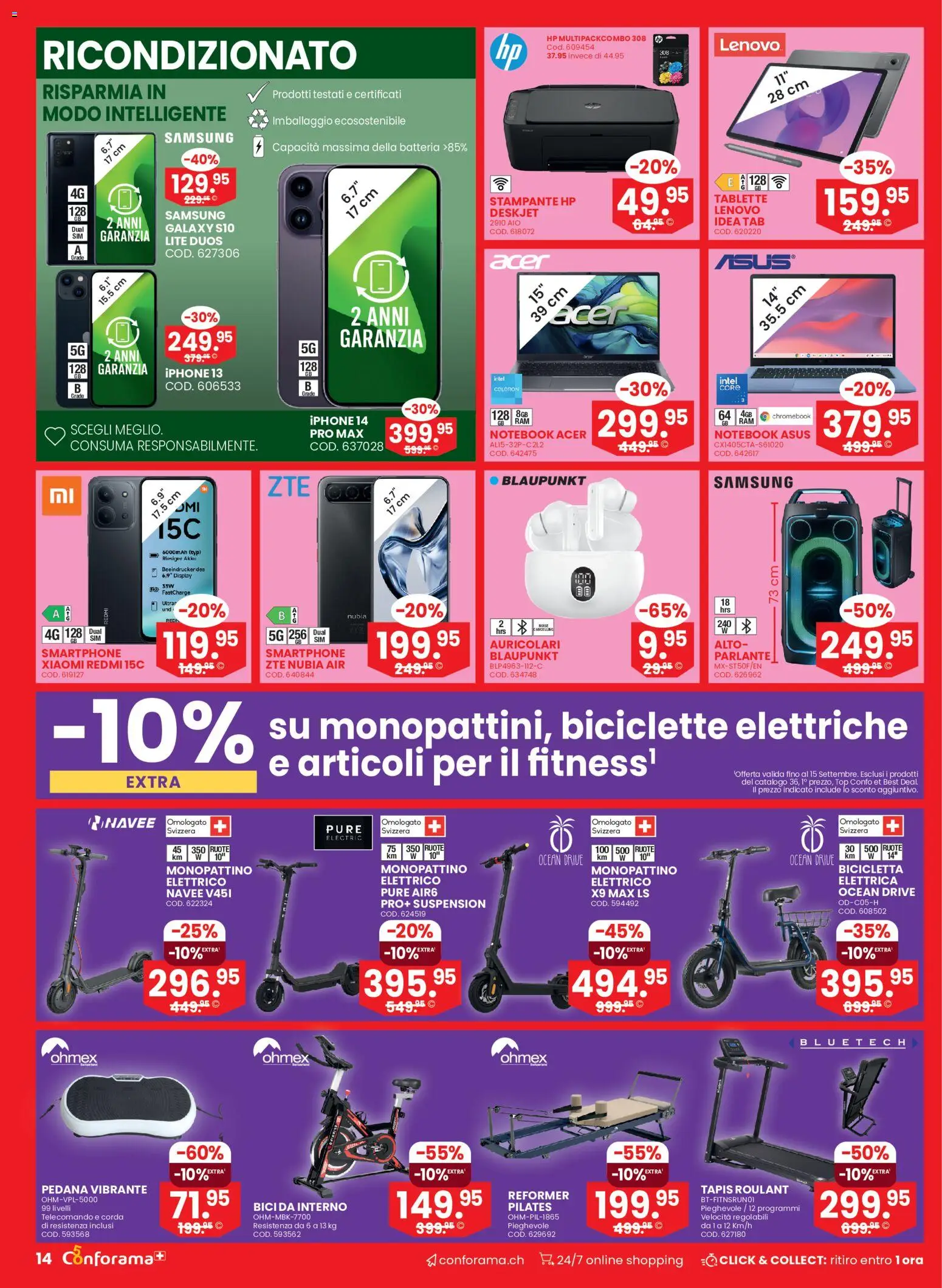 Conforama aktionen IT – gültig ab 09.09.2026 | Seite: 14 | Produkte: Tablette, Top, Chromebook, Iphone
