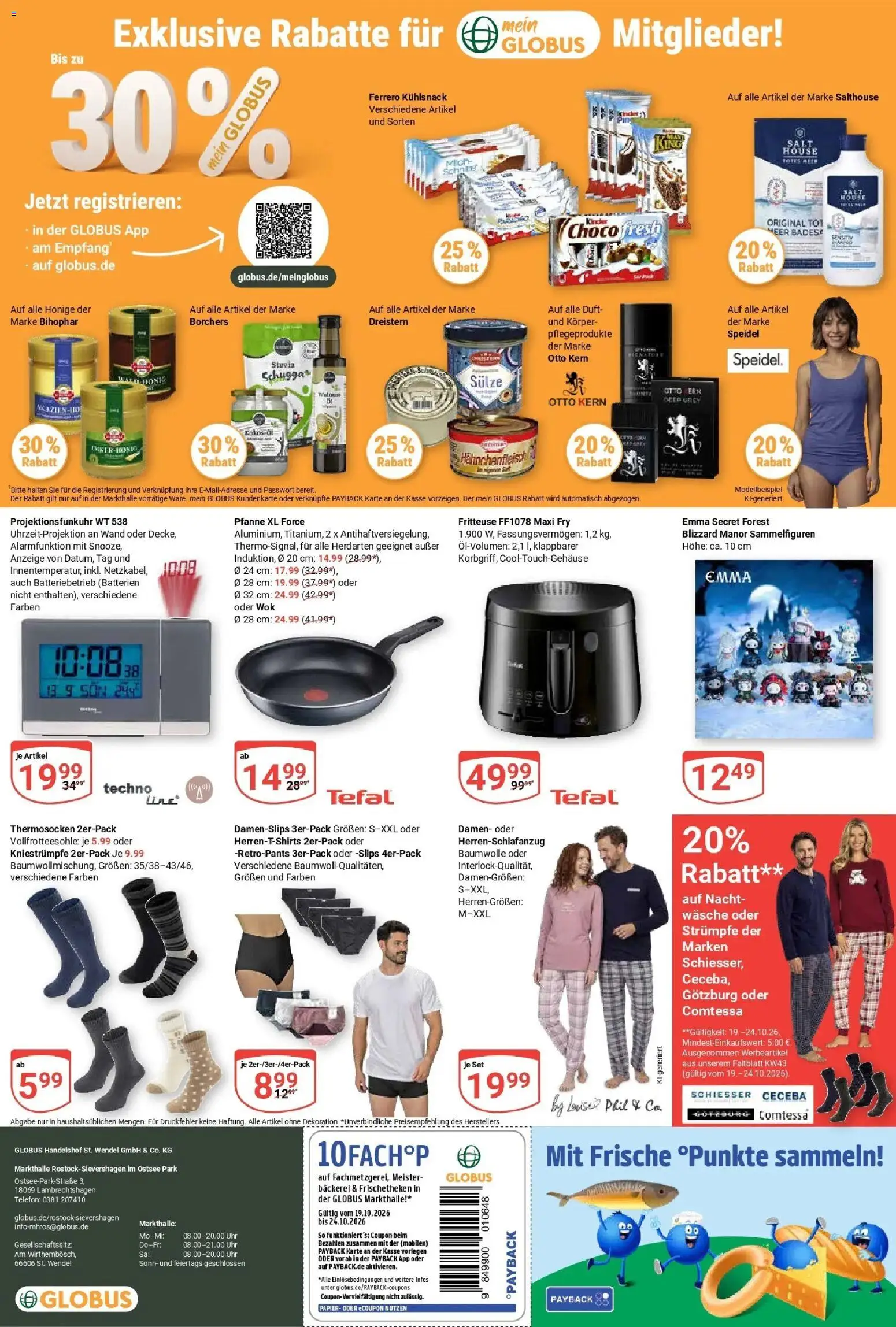 Globus Prospekt Lambrechtshagen (ab 19.10.2026) » Angebote online | Seite: 28 | Produkte: Kniestrümpfe, Batterien, Duft, Fritteuse