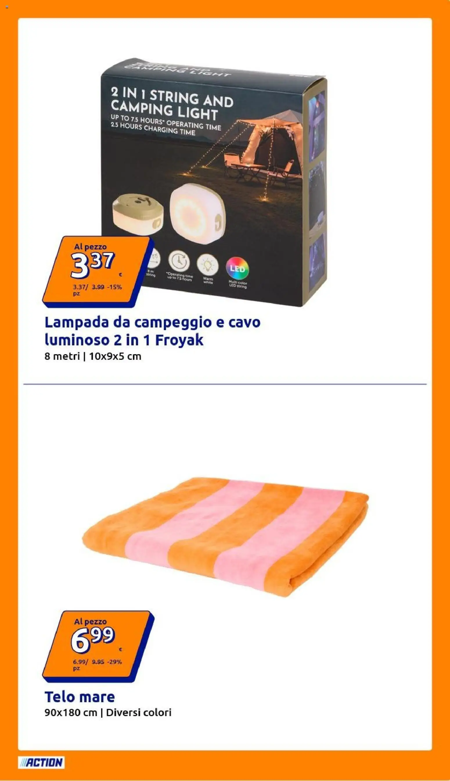Volantino Action del 01/07/2026 | Pagina: 27 | Prodotti: Cavo, Lampada