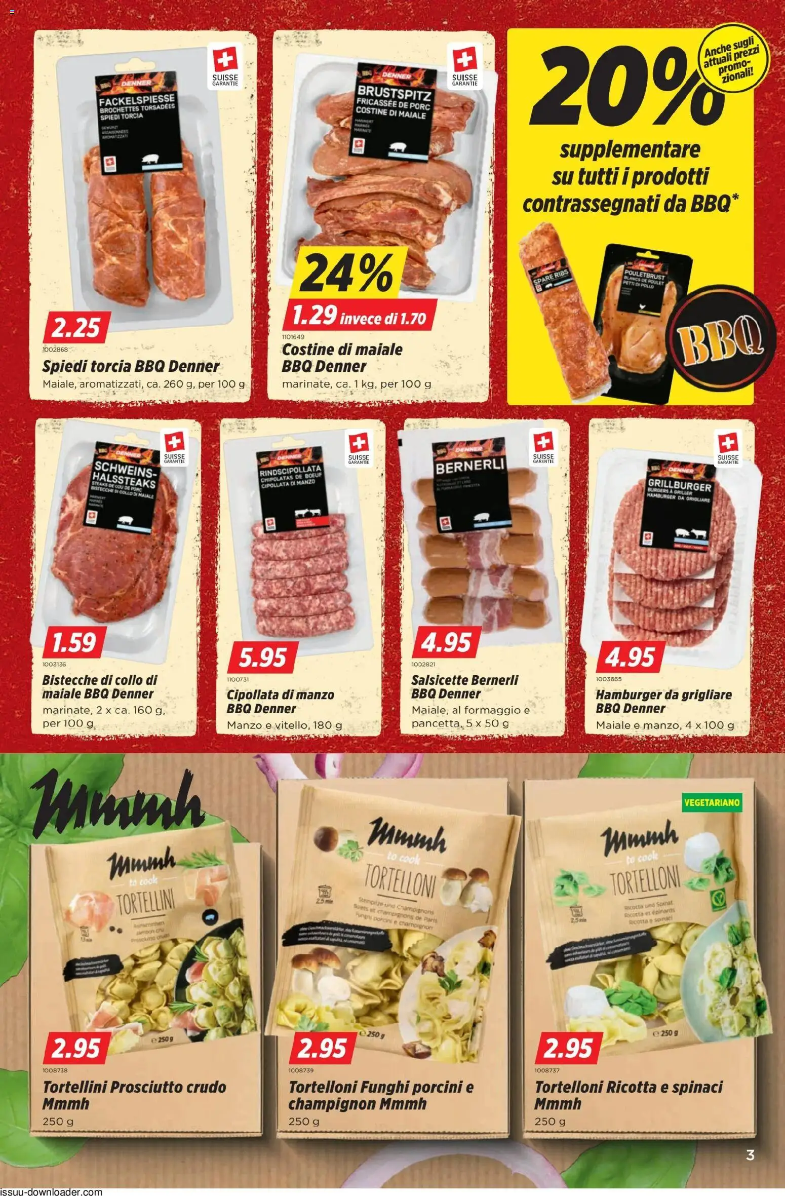 Denner aktionen IT – gültig ab 28.05.2026 | Seite: 3 | Produkte: Pouletbrust, Spare Ribs, Champignons, Griller