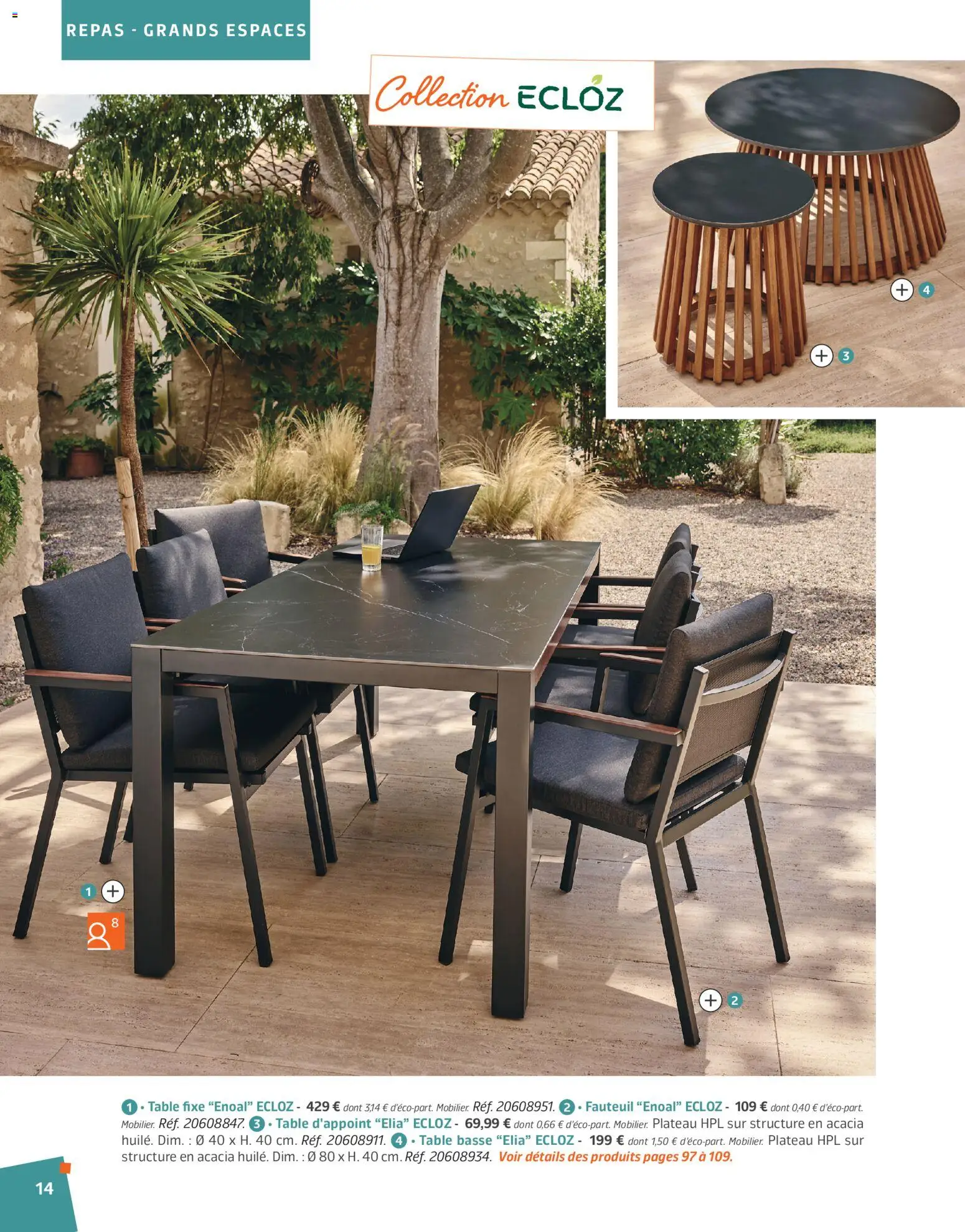 {H1} | Page: 14 | Produits: Table d'appoint, Fauteuil, Table basse, Table