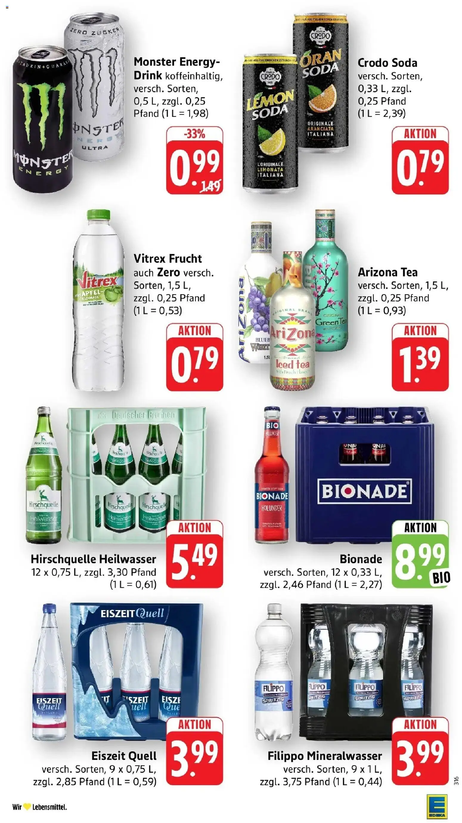 Edeka Prospekt Reutlingen (ab 28.09.2026) » Angebote Online | Seite: 30 | Produkte: Äpfel, Bionade, Mineralwasser, Zucker