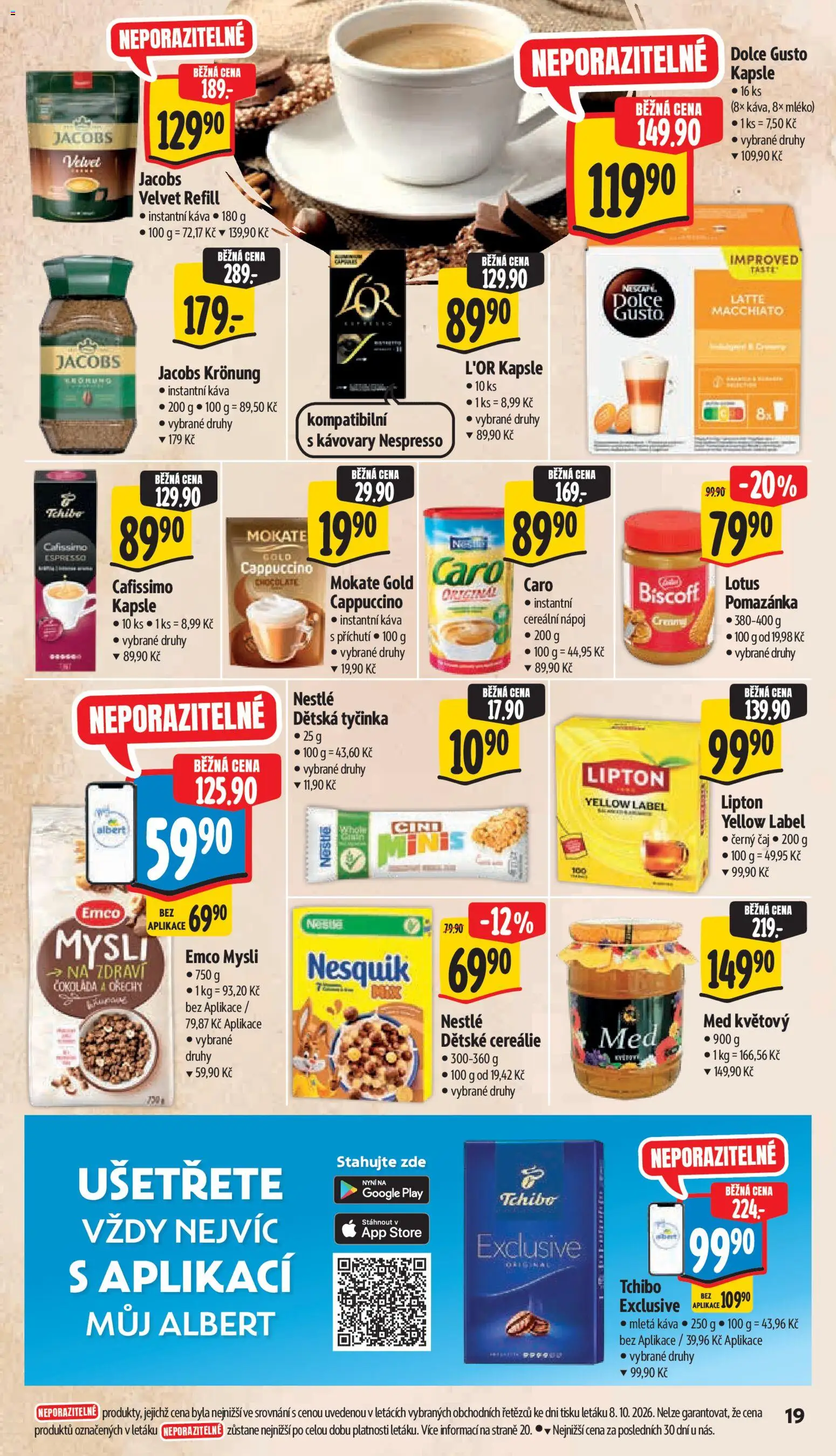 Albert leták - Supermarket Šumperk od 14.10.2026 | Strana: 33 | Produkty: Cereálie, Ořechy, Černý čaj, Mletá káva