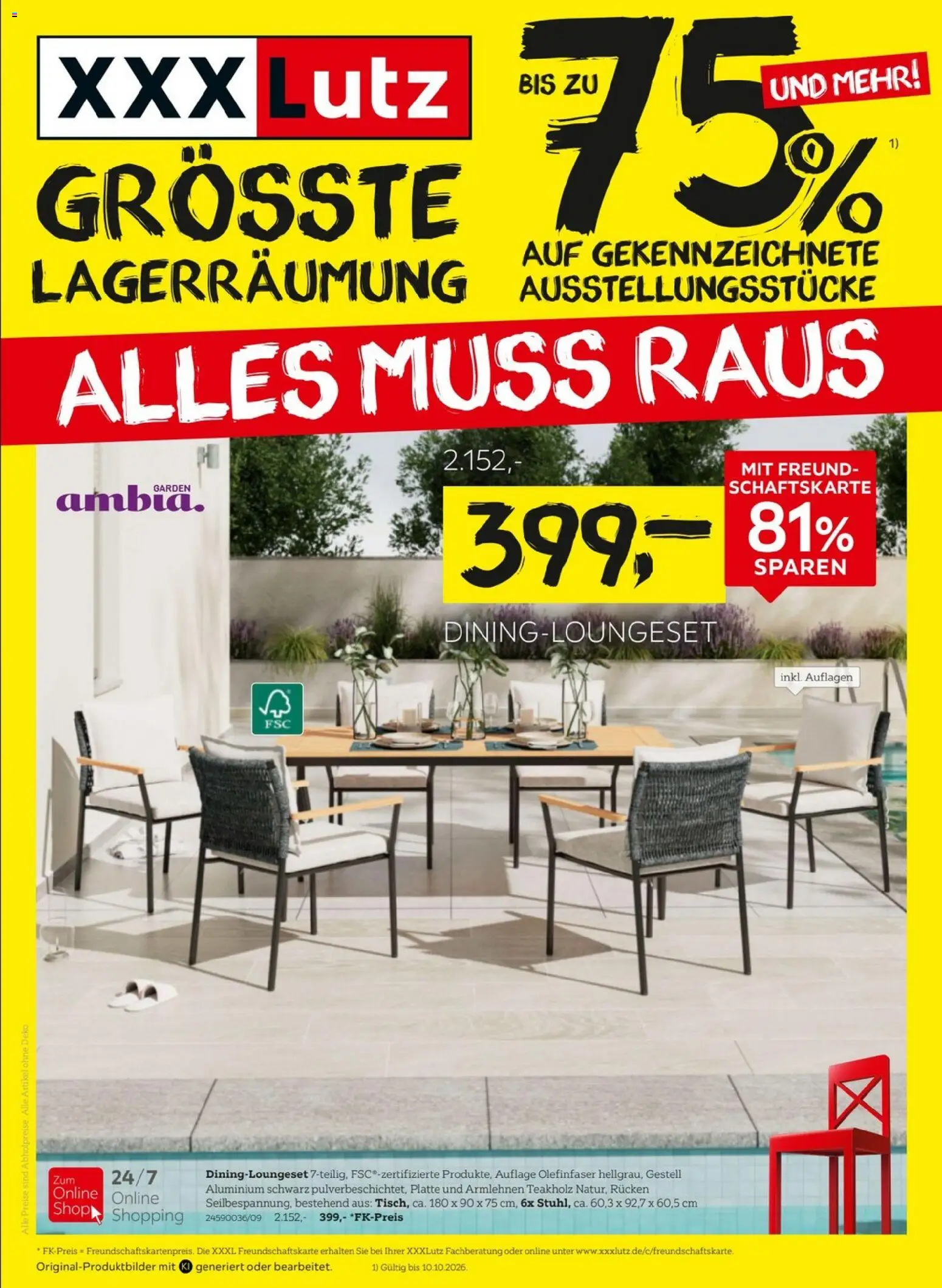 XXXLutz Größte Lagerräumung – gültig ab 26.09.2026 | Seite: 1