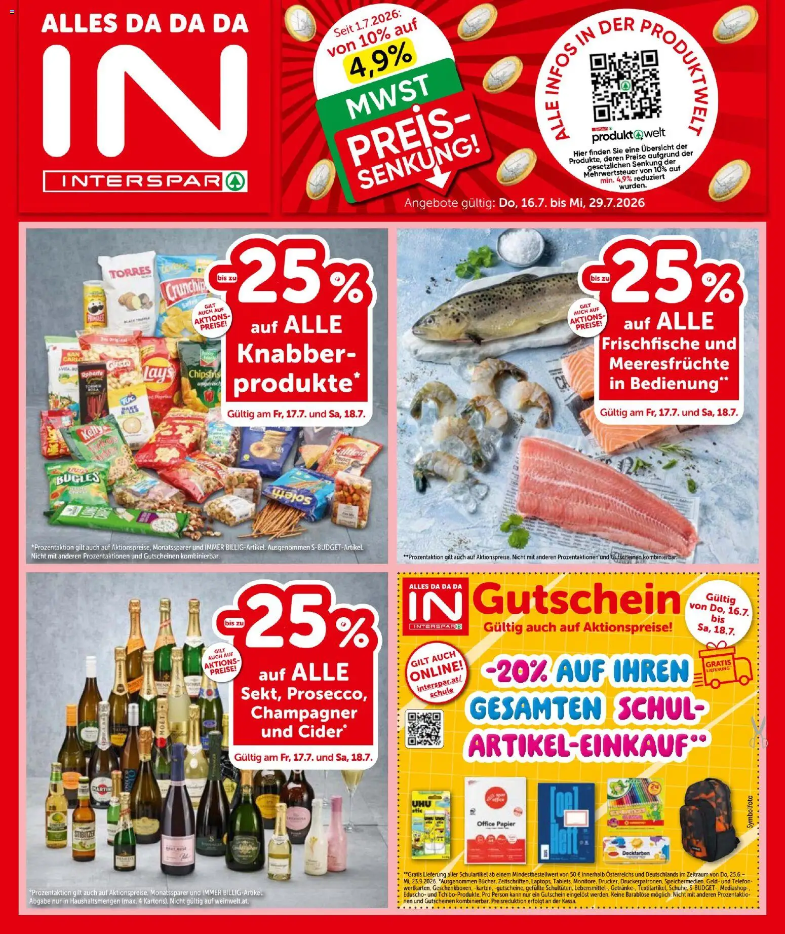 Interspar - Flugblatt gültig ab 16.07.2026 | Seite: 1