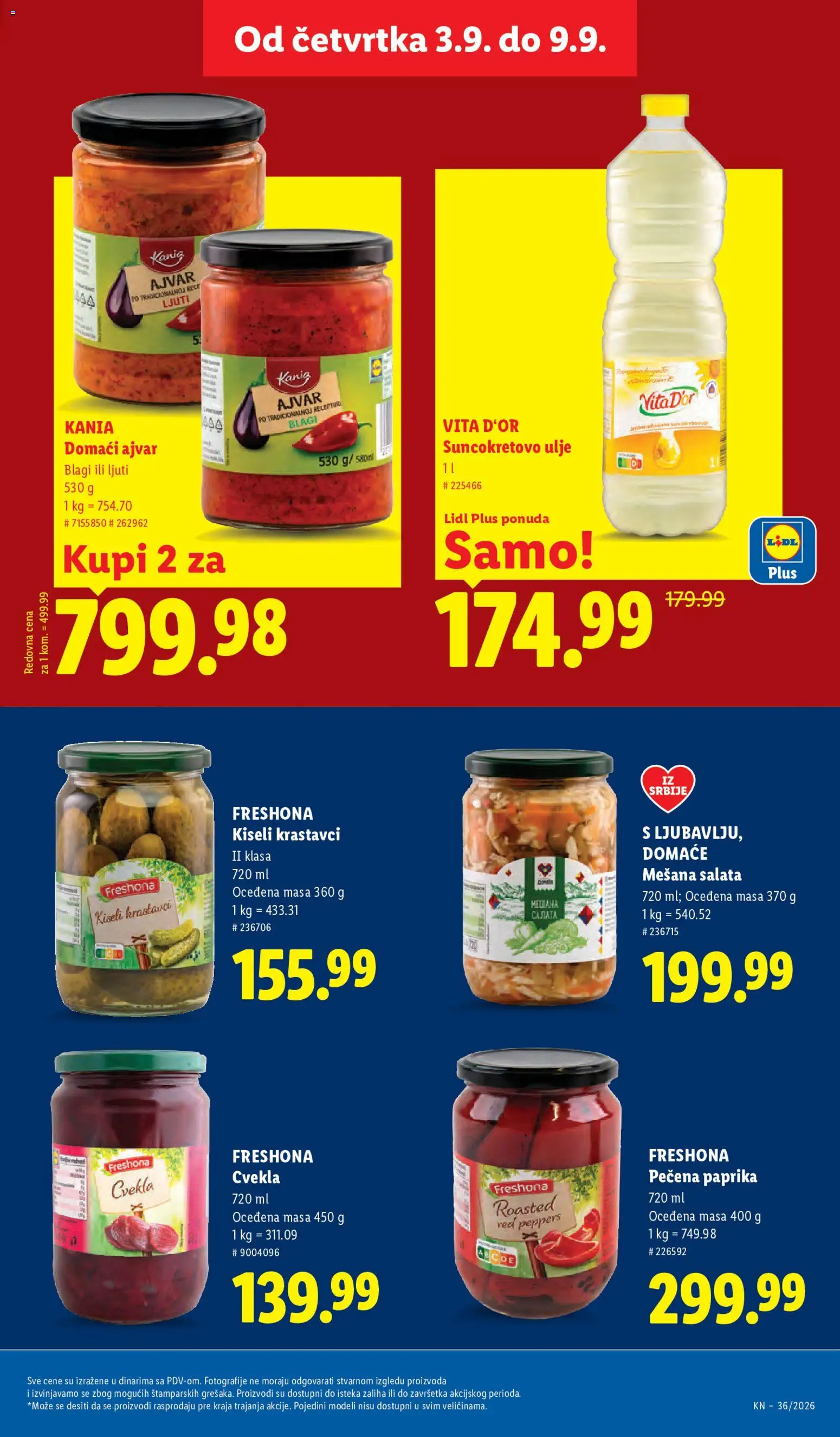 Lidl katalog - važi od 03.09.2026 | Strana: 53 | Proizvode: Salata, Pečena paprika, Paprika, Ulje