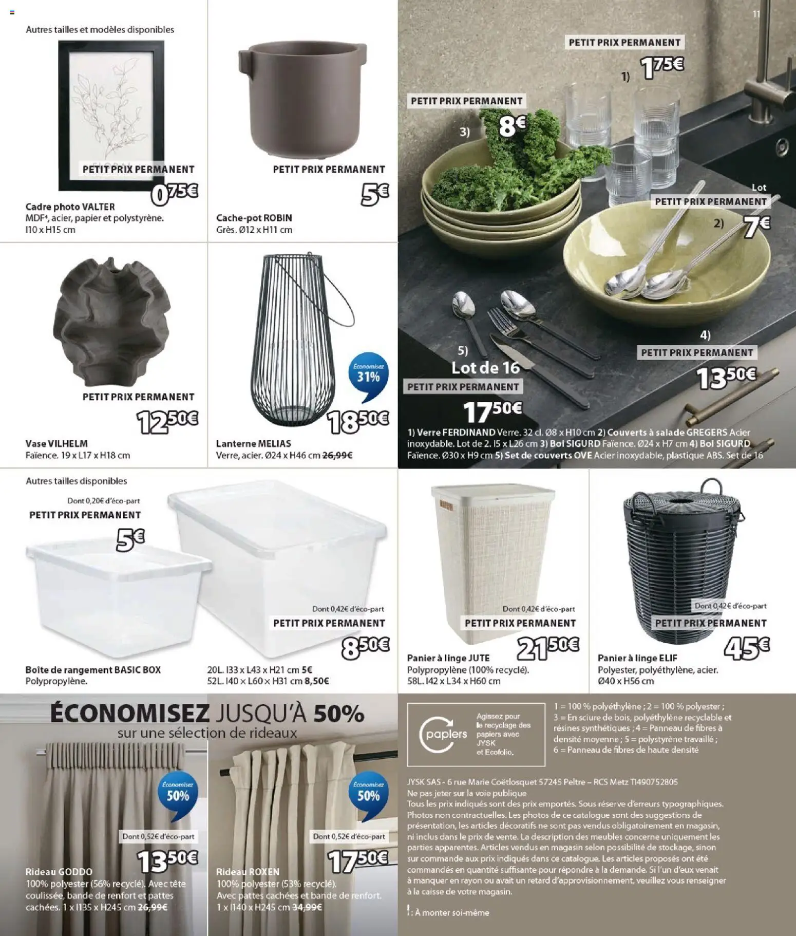 {H1} | Page: 11 | Produits: Vase, Boîte de rangement, Rideau, Cadre