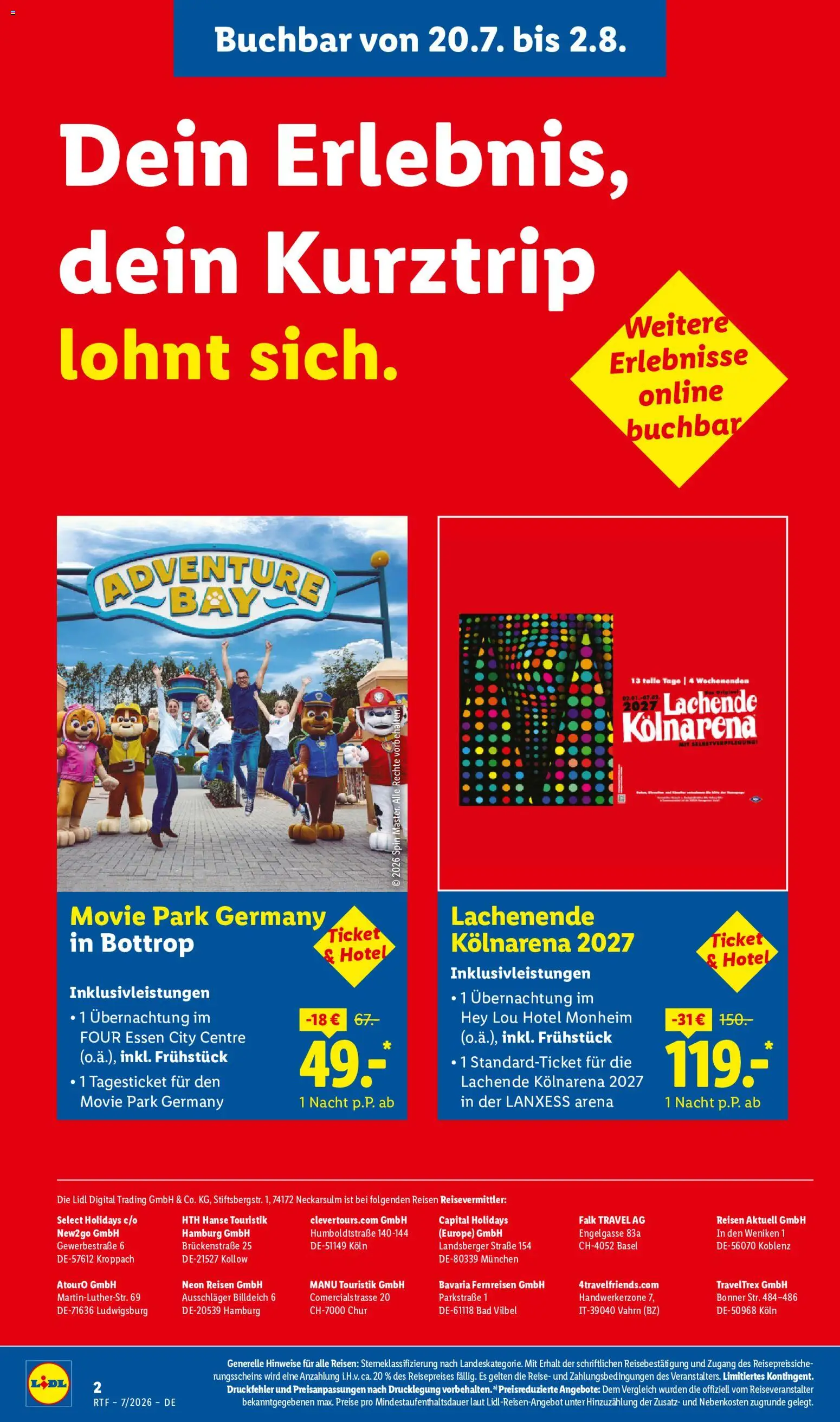 Lidl Reisen Prospekt – gültig ab 15.07.2026 | Seite: 2 | Produkte: Bad