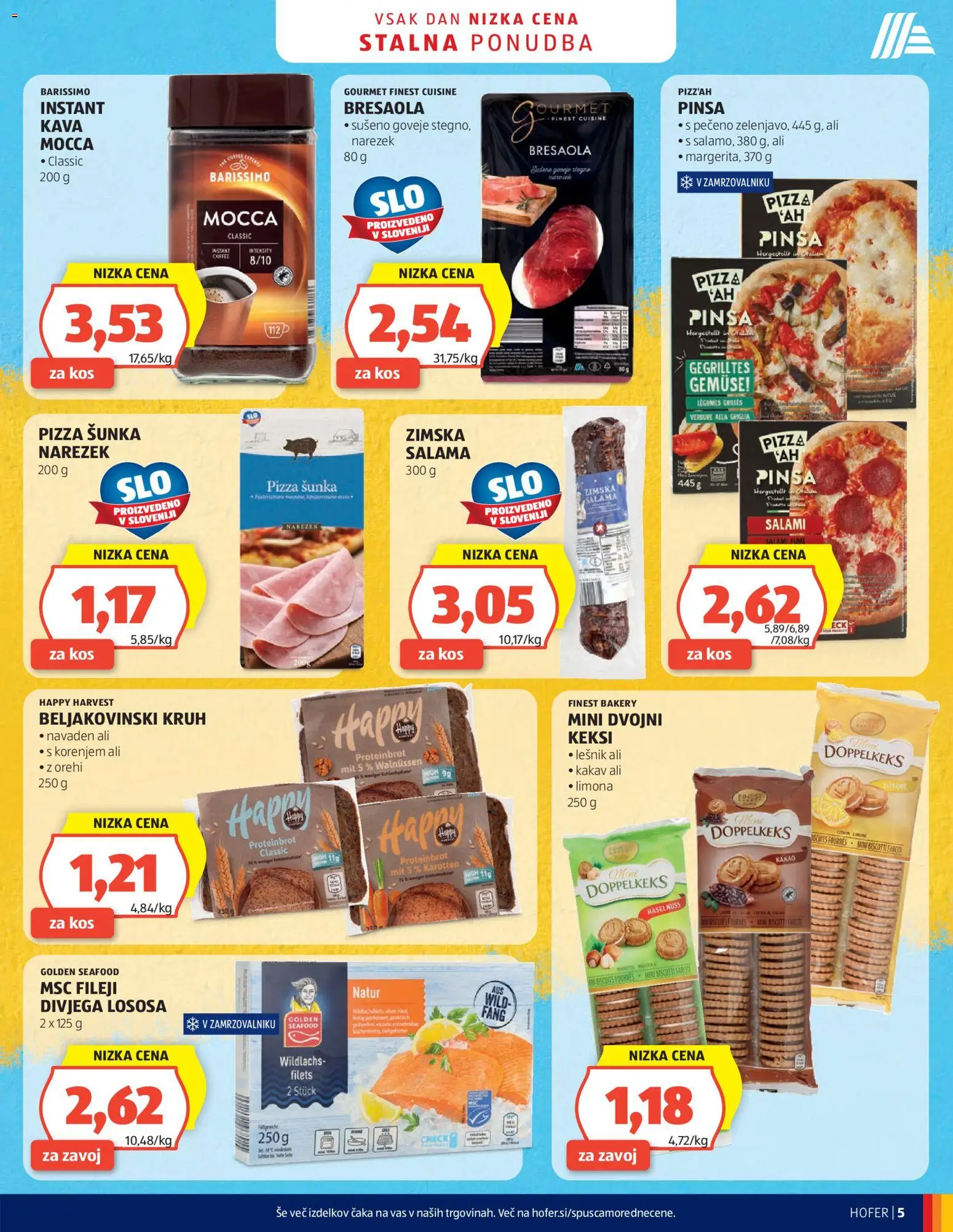 Hofer SI katalog | vrijedi od 16.09.2026 | Stranica: 5 | Proizvodi: Kruh, Salama, Šunka, Pizza