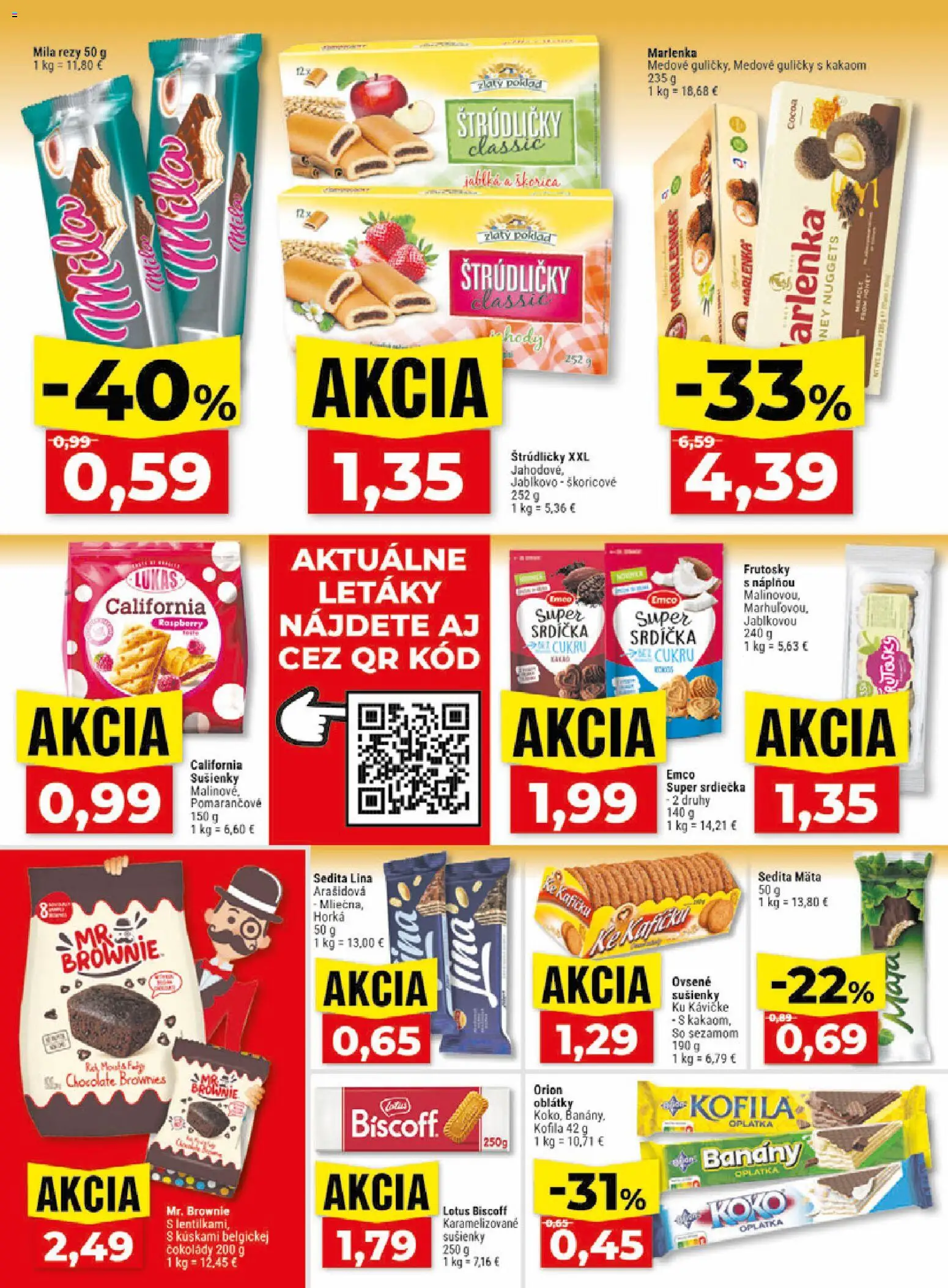 Nové Klas akcie – leták je platný od 20.07.2026 | Strana: 19 | Produkty: Jablká, Banány, Sušienky, Marlenka