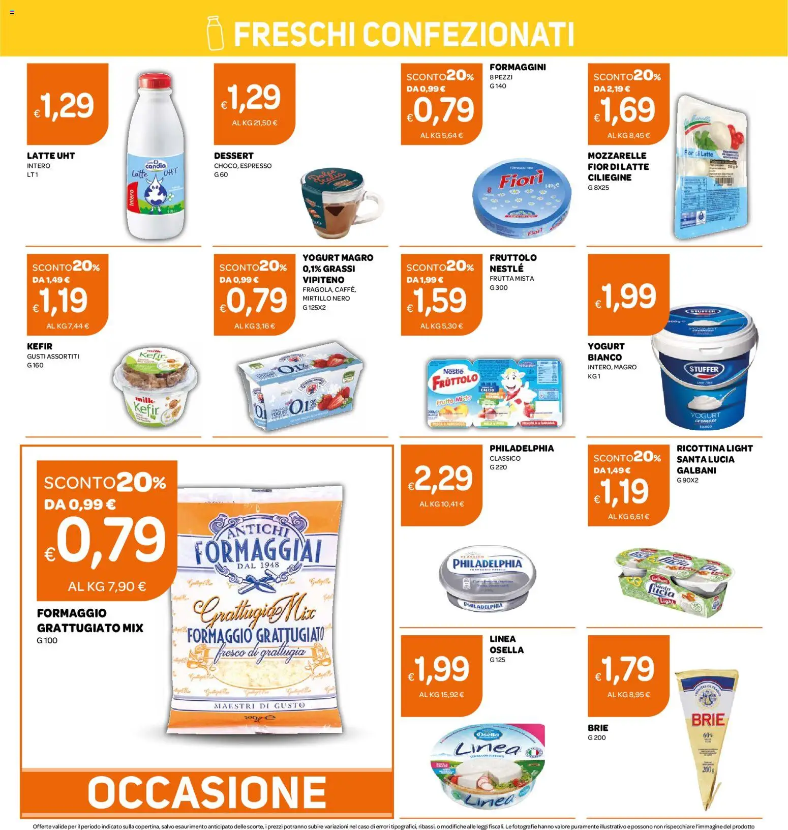 Volantino Ekom del 28/07/2026 | Pagina: 6 | Prodotti: Yogurt, Frutta, Latte, Formaggio