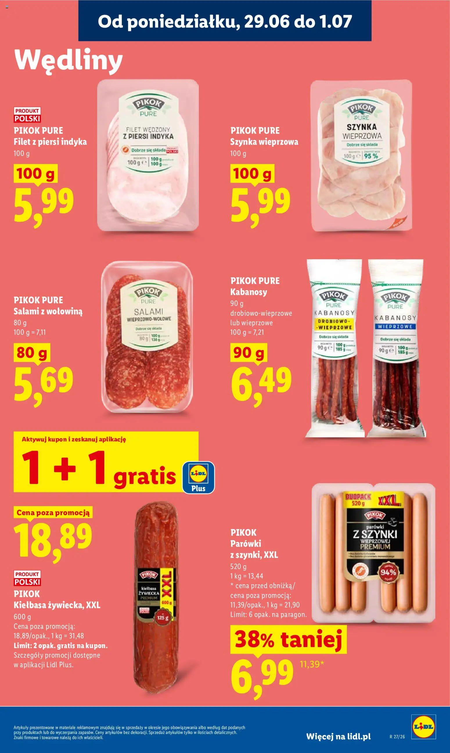 Lidl Polsko leták od 29.06.2026 | Strana: 43 | Produkty: Salám, Filet, Pikok