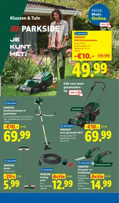 Benzine bosmaaier en grastrimmer, 2-in-1 combisysteem met 3-tands mes Snij- of maaidiameter: 25,5 of 43 cm 1.350 W - Voorbeeld van een folder van Lidl, geldig van 08.06.2026 | Pagina: 44