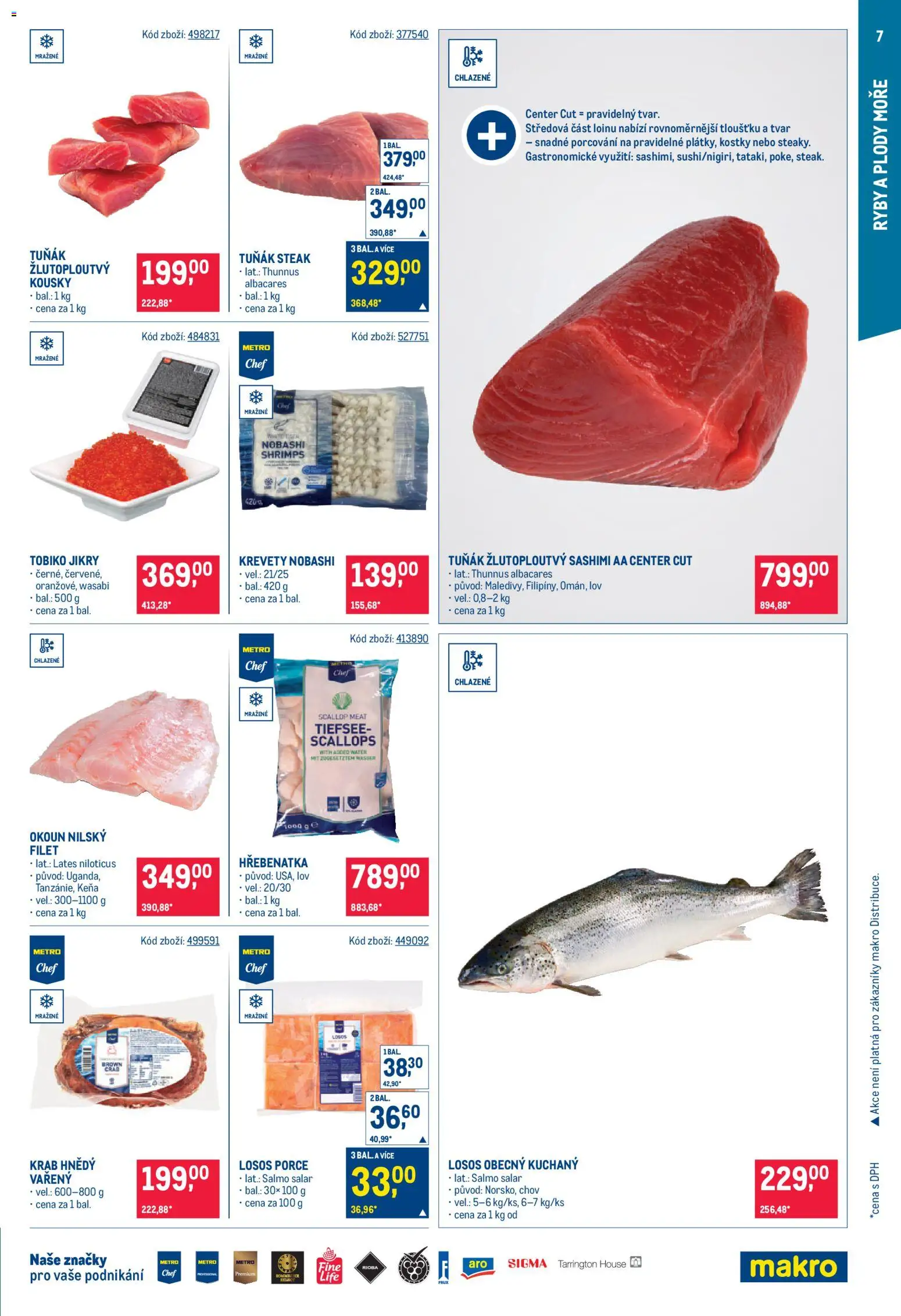 Makro leták - Gastronomie od 07.10.2026 | Strana: 7 | Produkty: Steak, Ryby, Losos, Tuňák steak