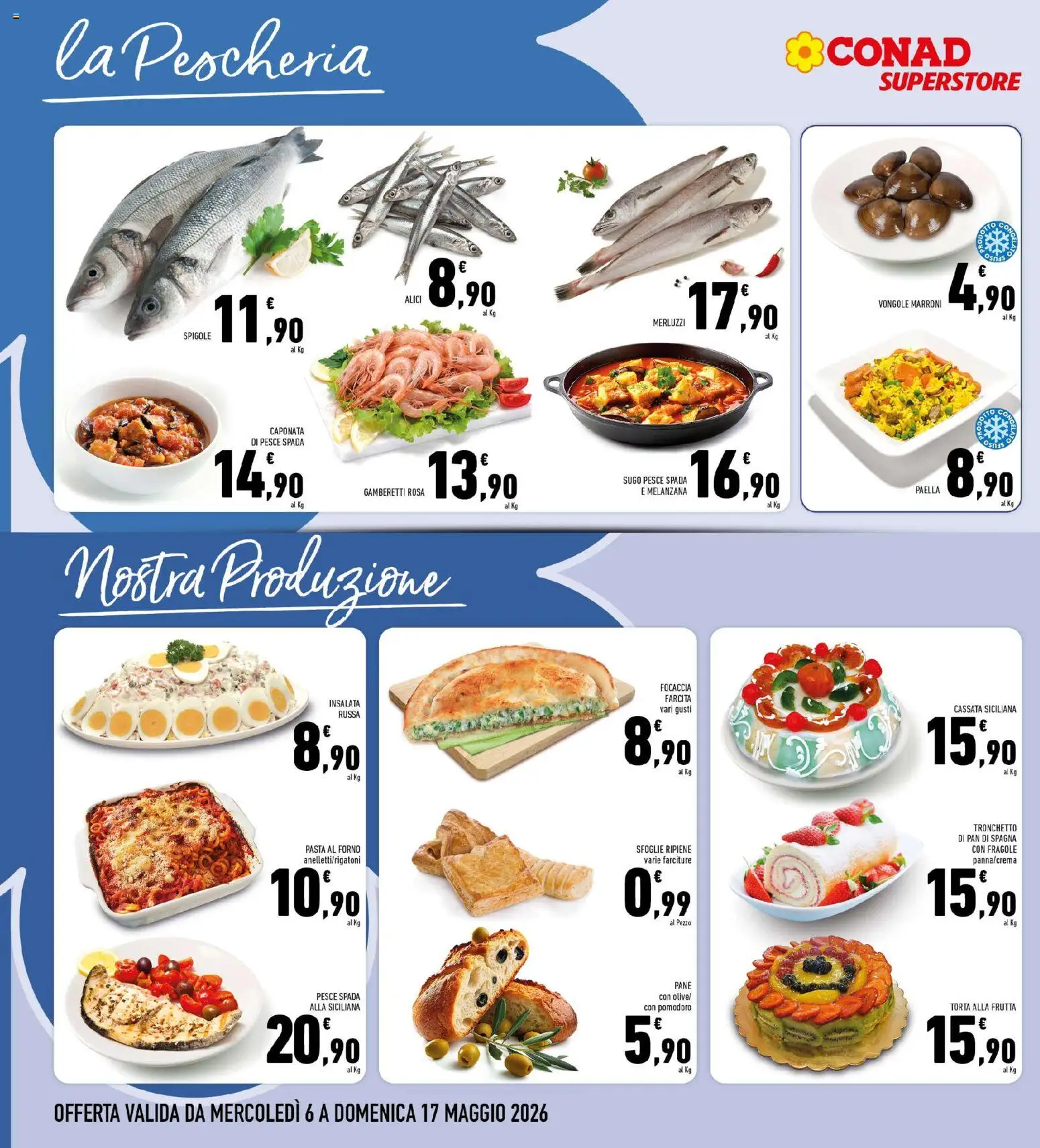 Volantino Conad del 06.05.2026 | Pagina: 6 | Prodotti: Insalata, Melanzana, Sugo, Gamberetti