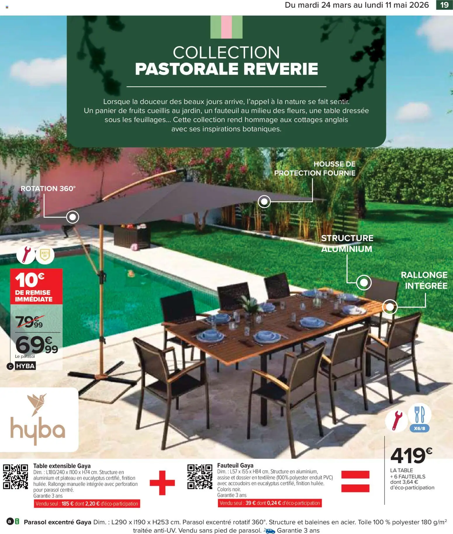 {H1} | Page: 19 | Produits: Plateau, Table extensible, Fauteuil, Table