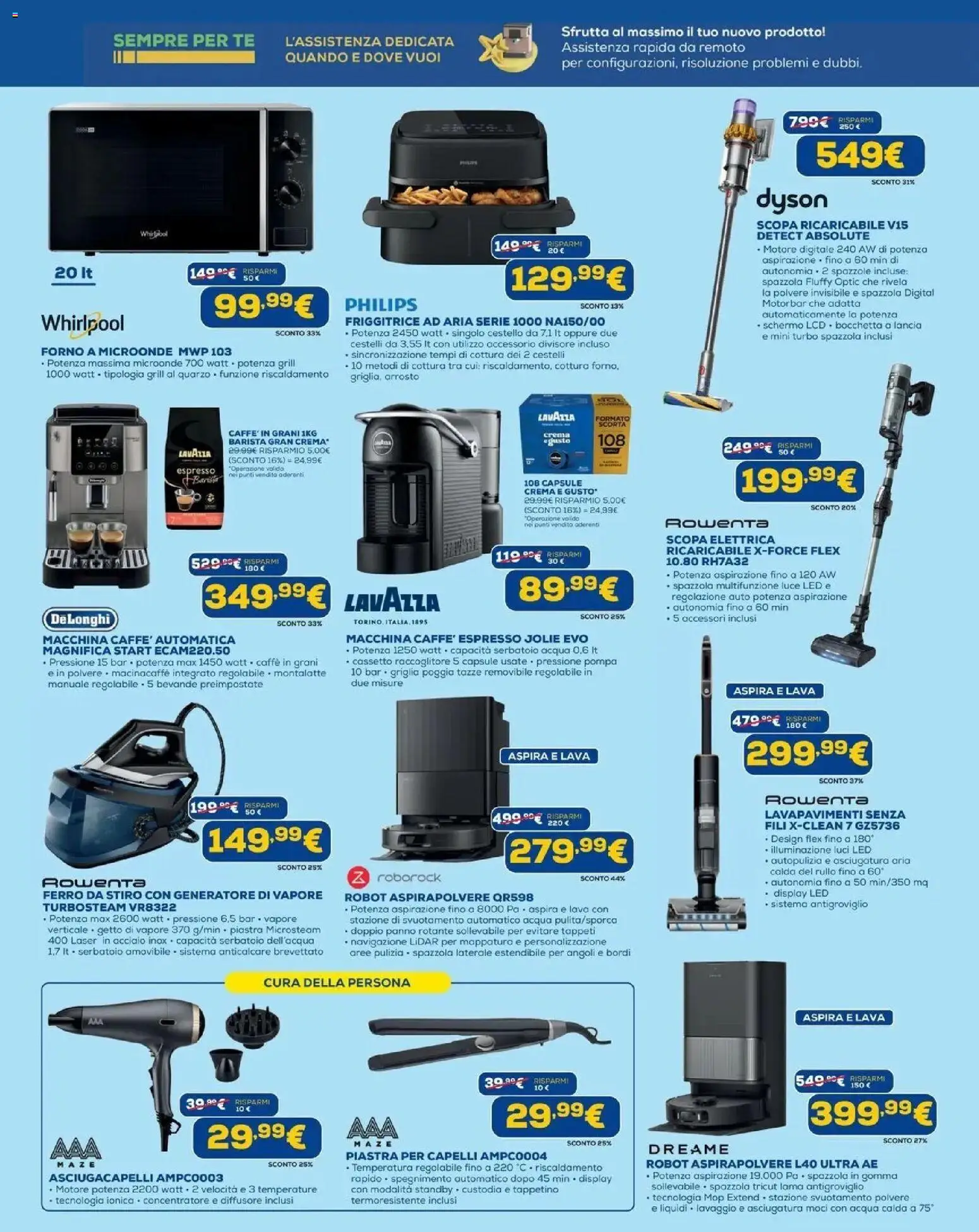 Nuovo Euronics volantino Torino dal 20/08/2026 > offerte anteprima 🛍️ | Pagina: 9 | Prodotti: Crema, Anticalcare, Scopa, Lavazza