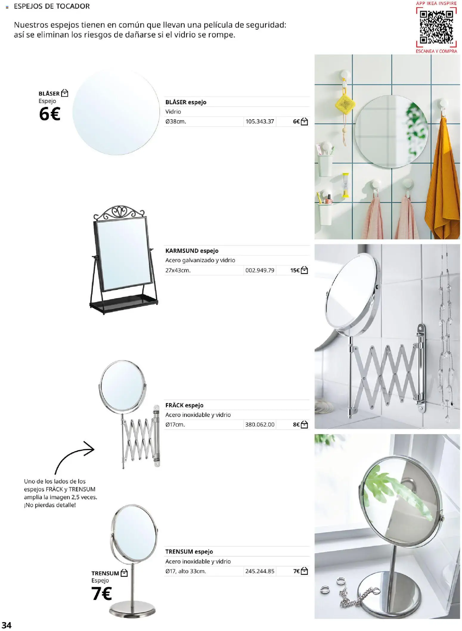 Catálogo IKEA Baños │ válido desde el 01/02/2026 | Página: 34 | Productos: Espejo