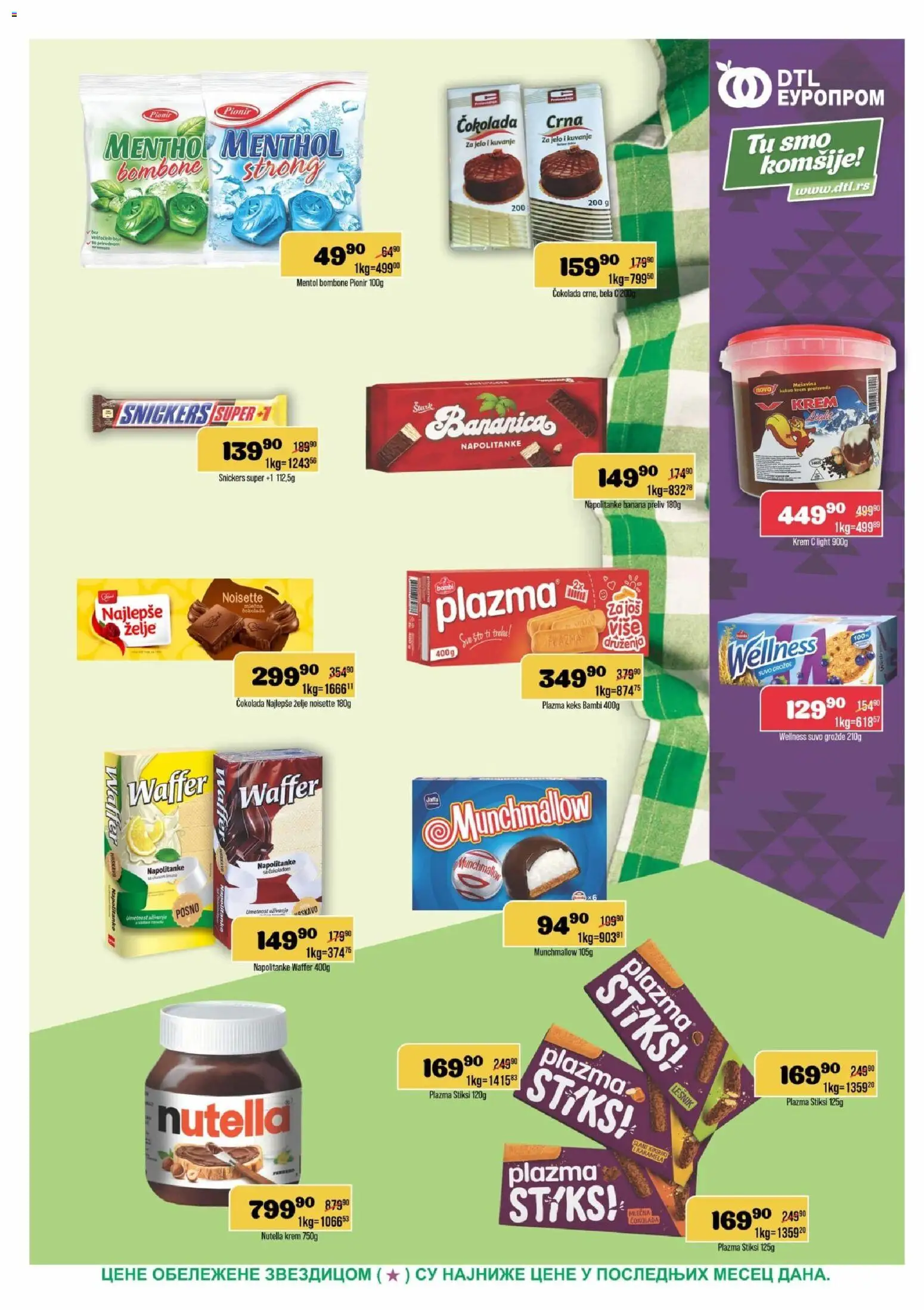 Europrom katalog - važi od 12.08.2026 | Strana: 7 | Proizvode: Bombone, Kakao, Suvo grožđe, Grožđe