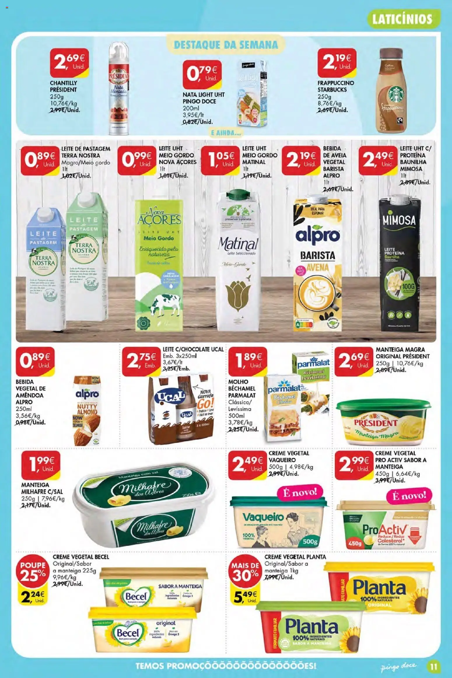 Pingo Doce Poupe Esta Semana Açores │ válido de 28.05.2026 | Página: 11 | Produtos: Leite, Manteiga, Chocolate, Bebida