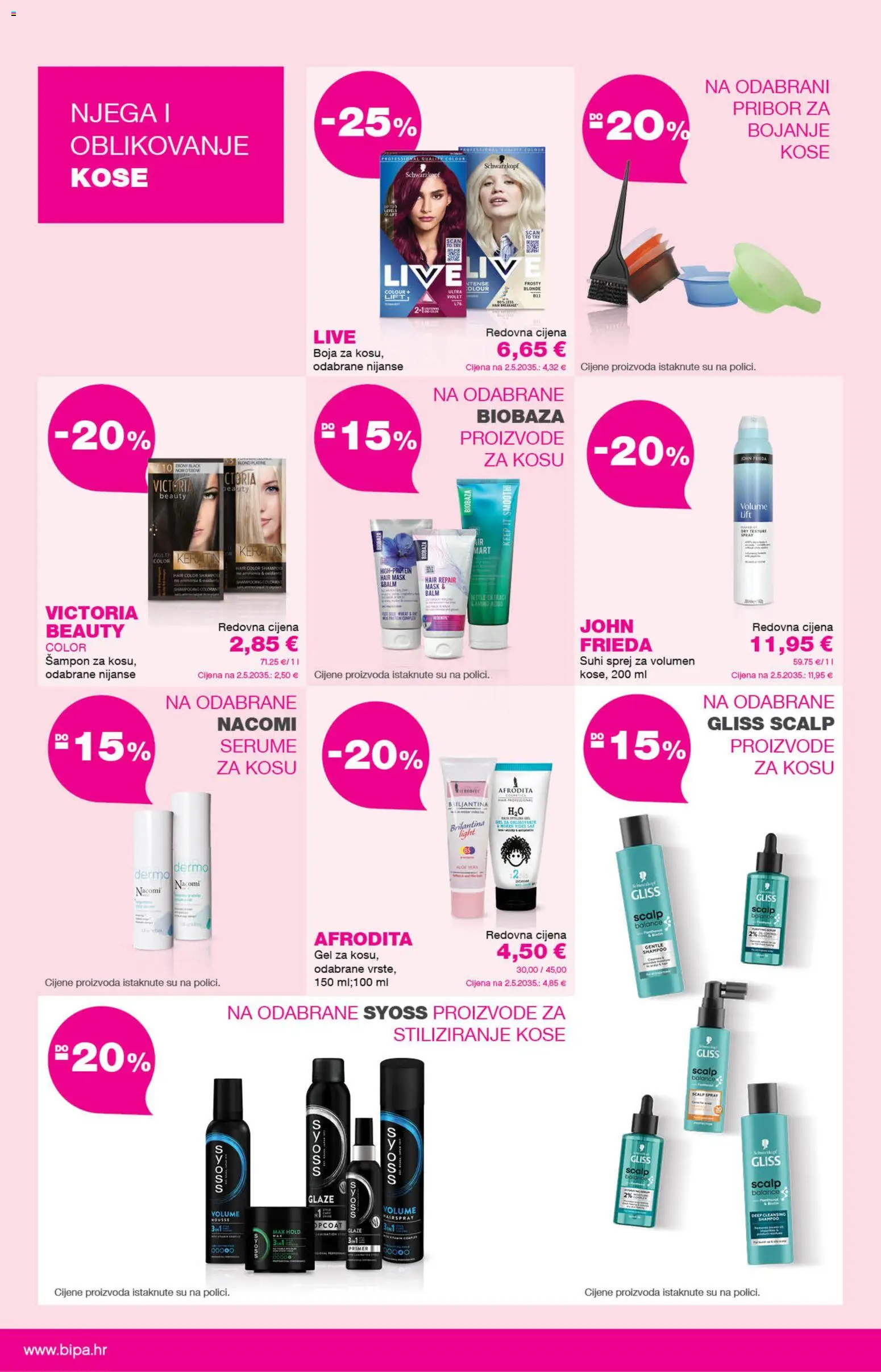 Bipa katalog | vrijedi od 01.09.2026 | Stranica: 2 | Proizvodi: Primer, Šampon, Aloe vera