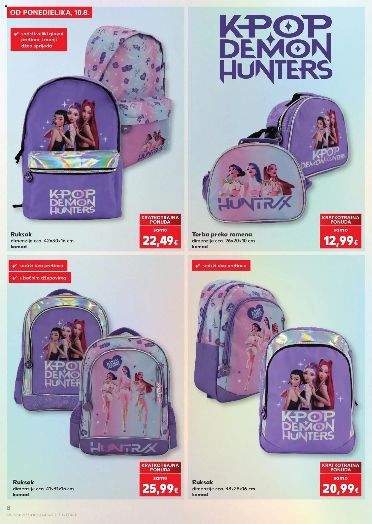 Kaufland katalog | vrijedi od 10.08.2026 | Stranica: 8 | Proizvodi: Ruksak, Torba