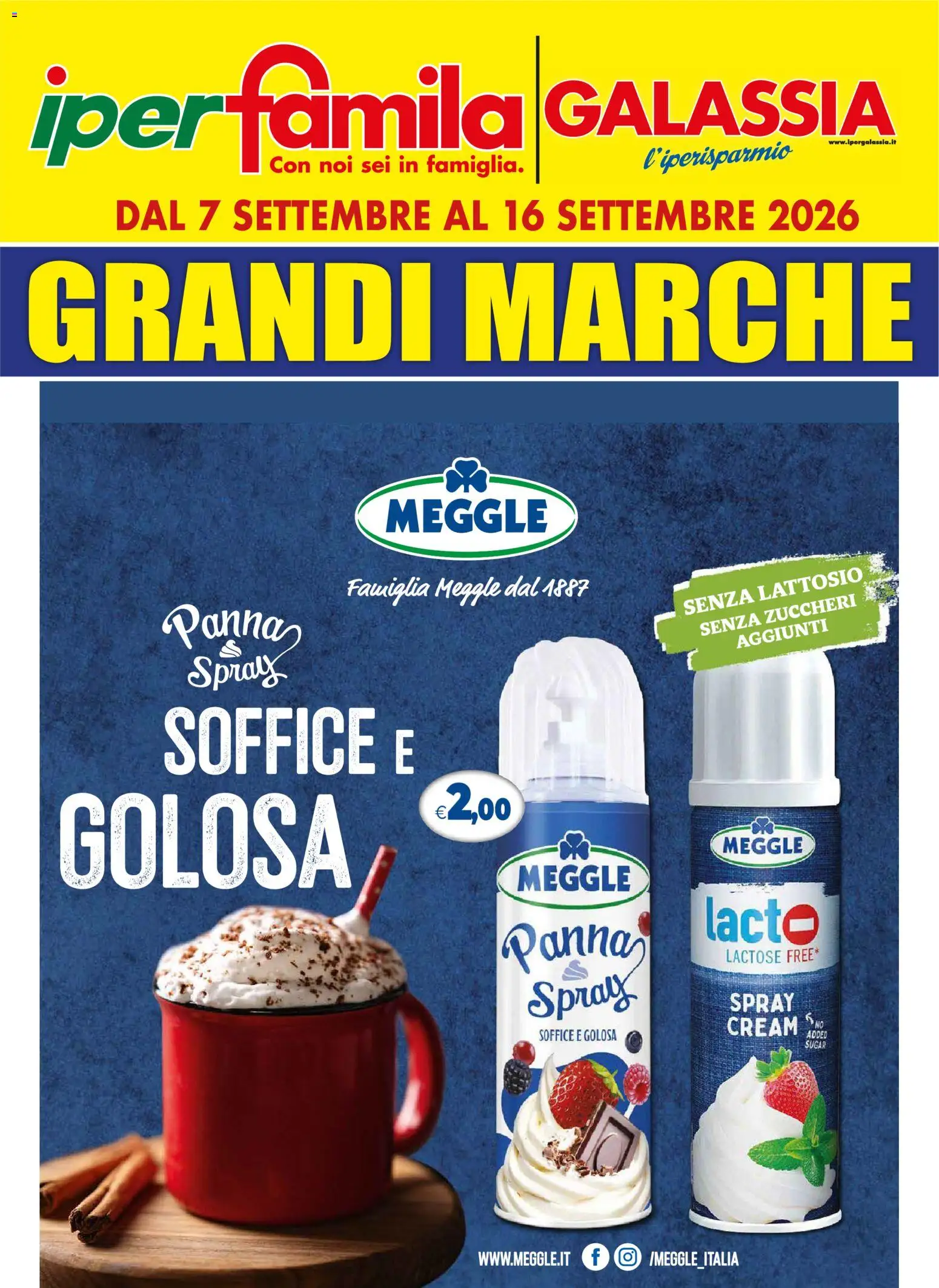Volantino Galassia del 07/09/2026 | Pagina: 1 | Prodotti: Panna, Senza lattosio