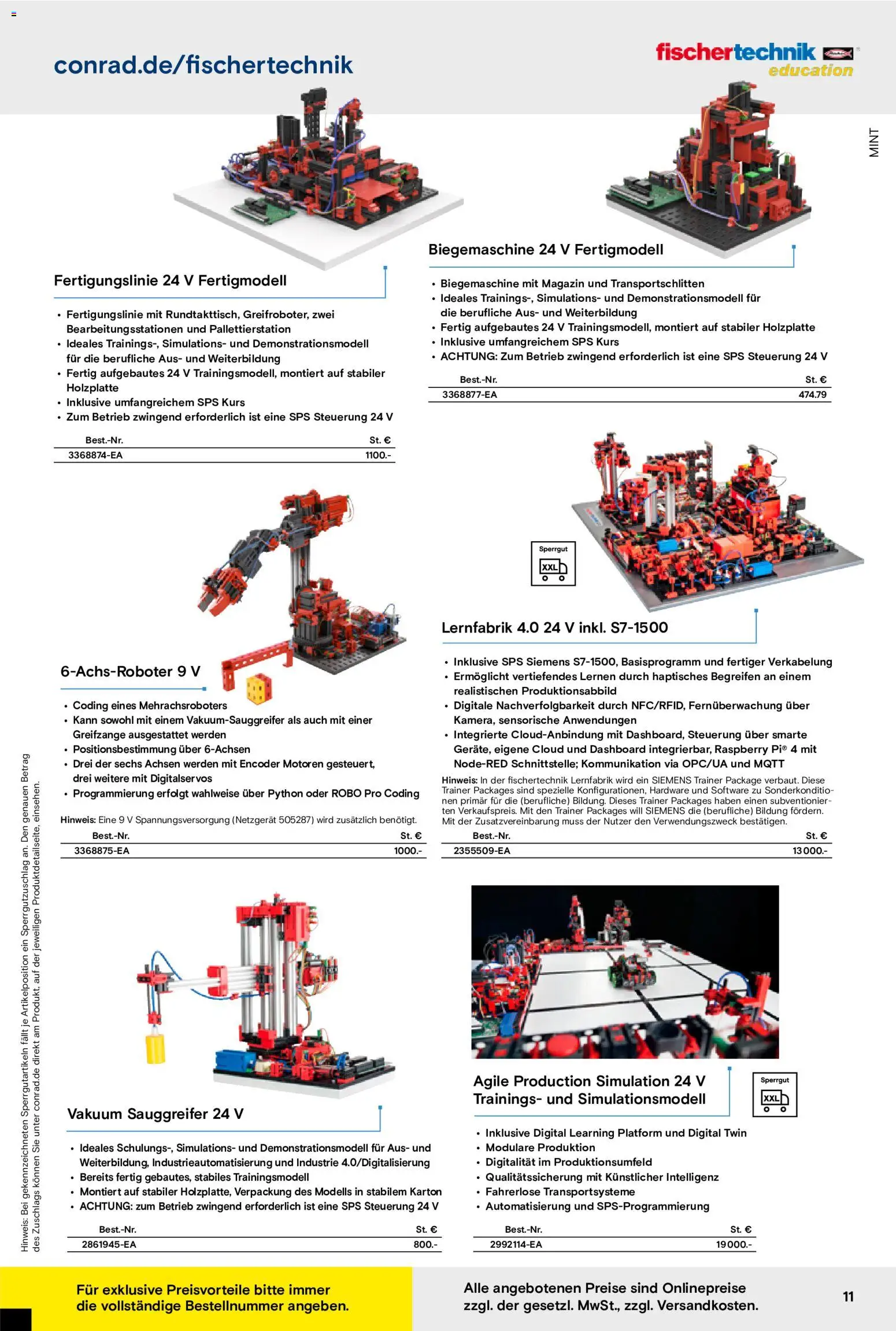 Conrad Education Katalog – gültig ab 07.09.2026 | Seite: 11 | Produkte: Siemens, Magazin