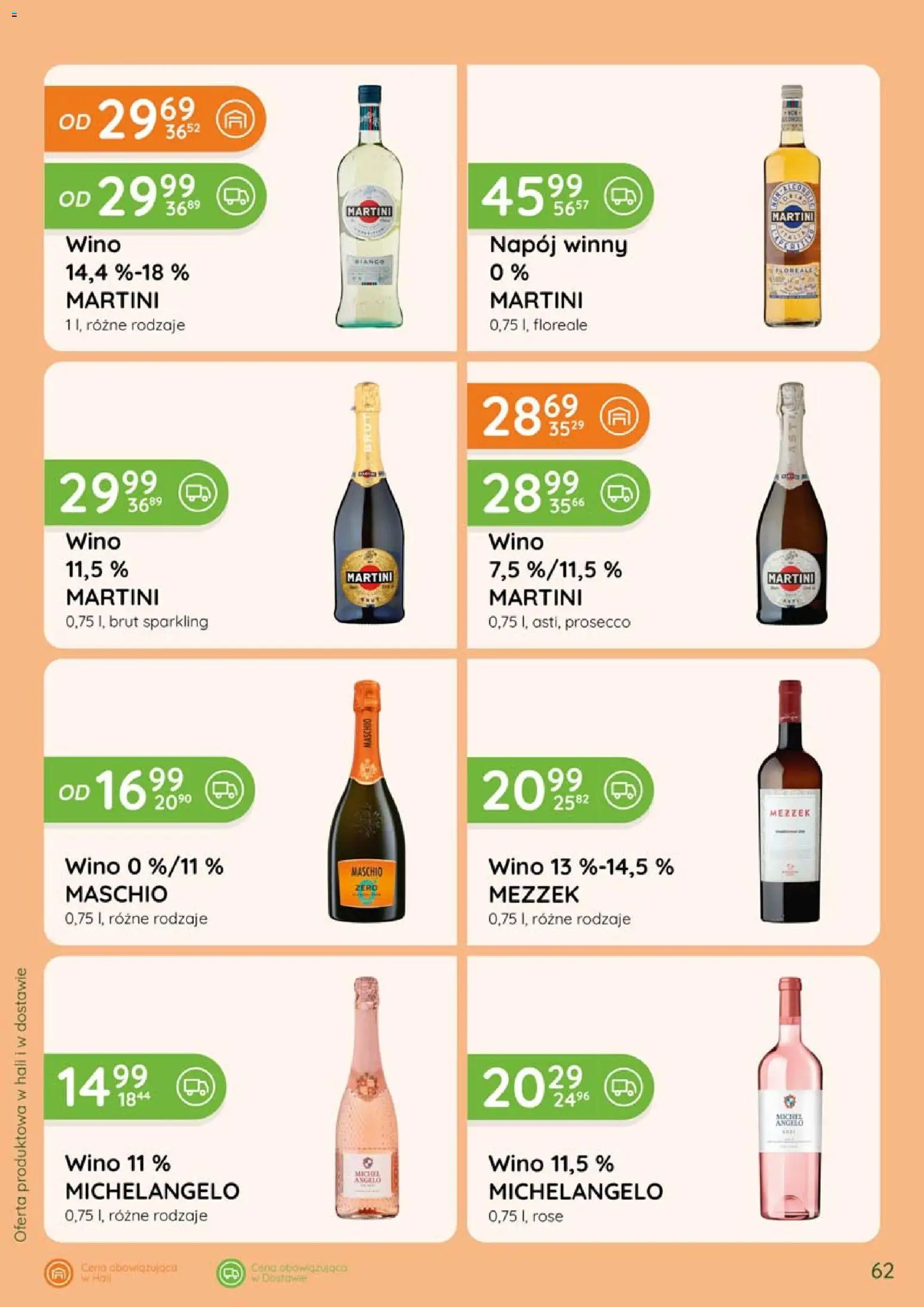 Eurocash gazetka - Katalog Alkoholowy od 01.09.2026 | Strona: 62 | Produkty: Martini, Wino, Prosecco