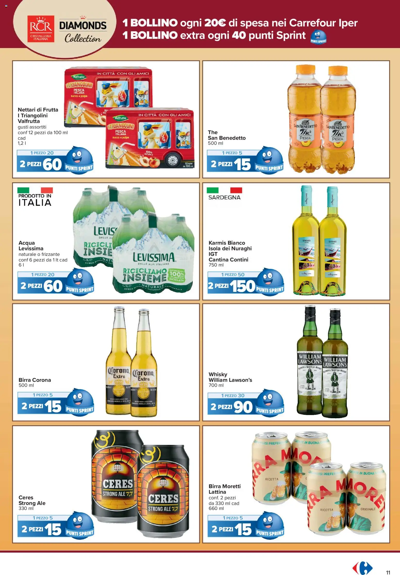Volantino Carrefour del 15/09/2026 | Pagina: 11 | Prodotti: Birra, Whisky, Acqua, Birra Corona