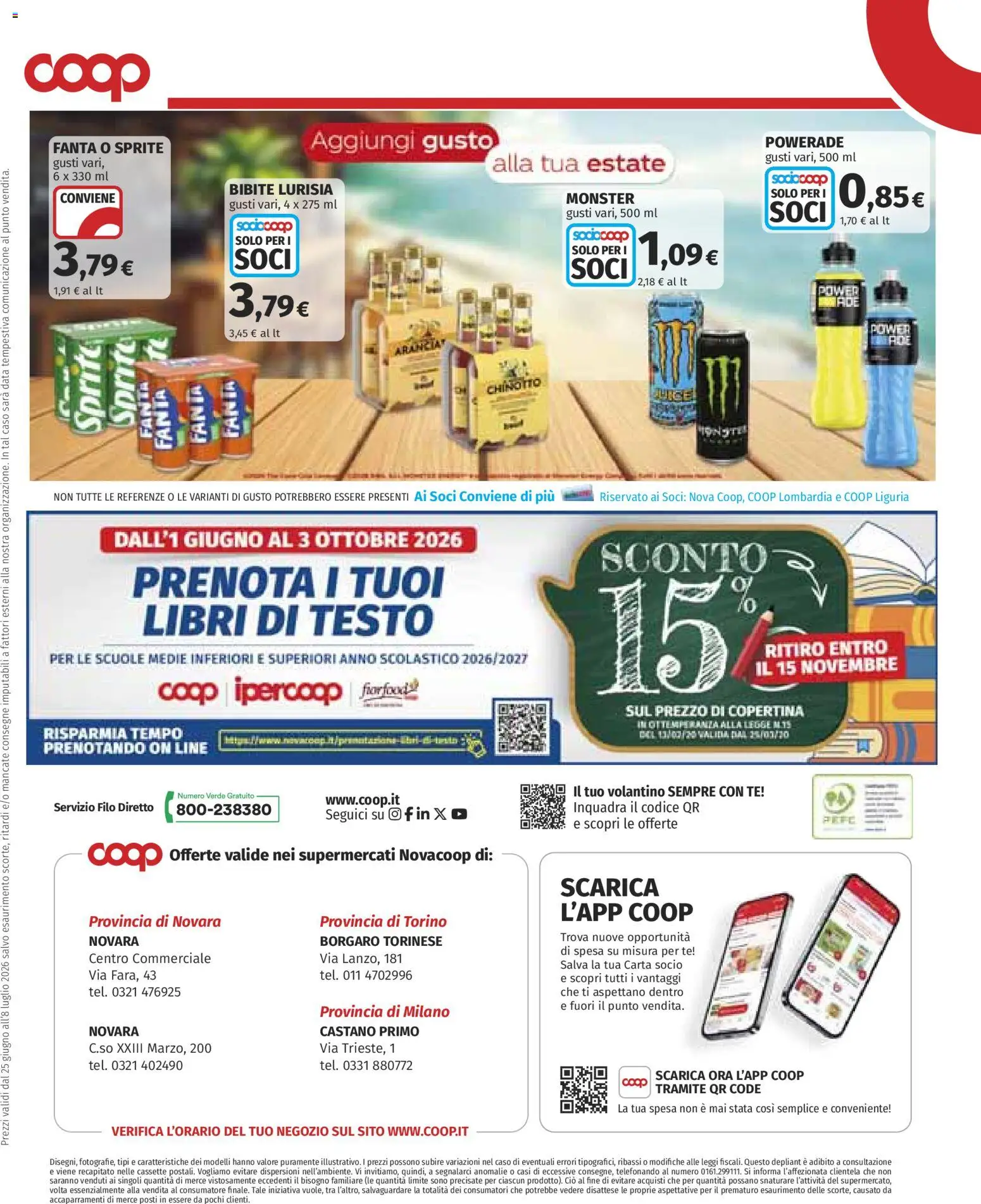 Volantino COOP del 25/06/2026 | Pagina: 9 | Prodotti: Chinotto, Data, Bibite, Fanta