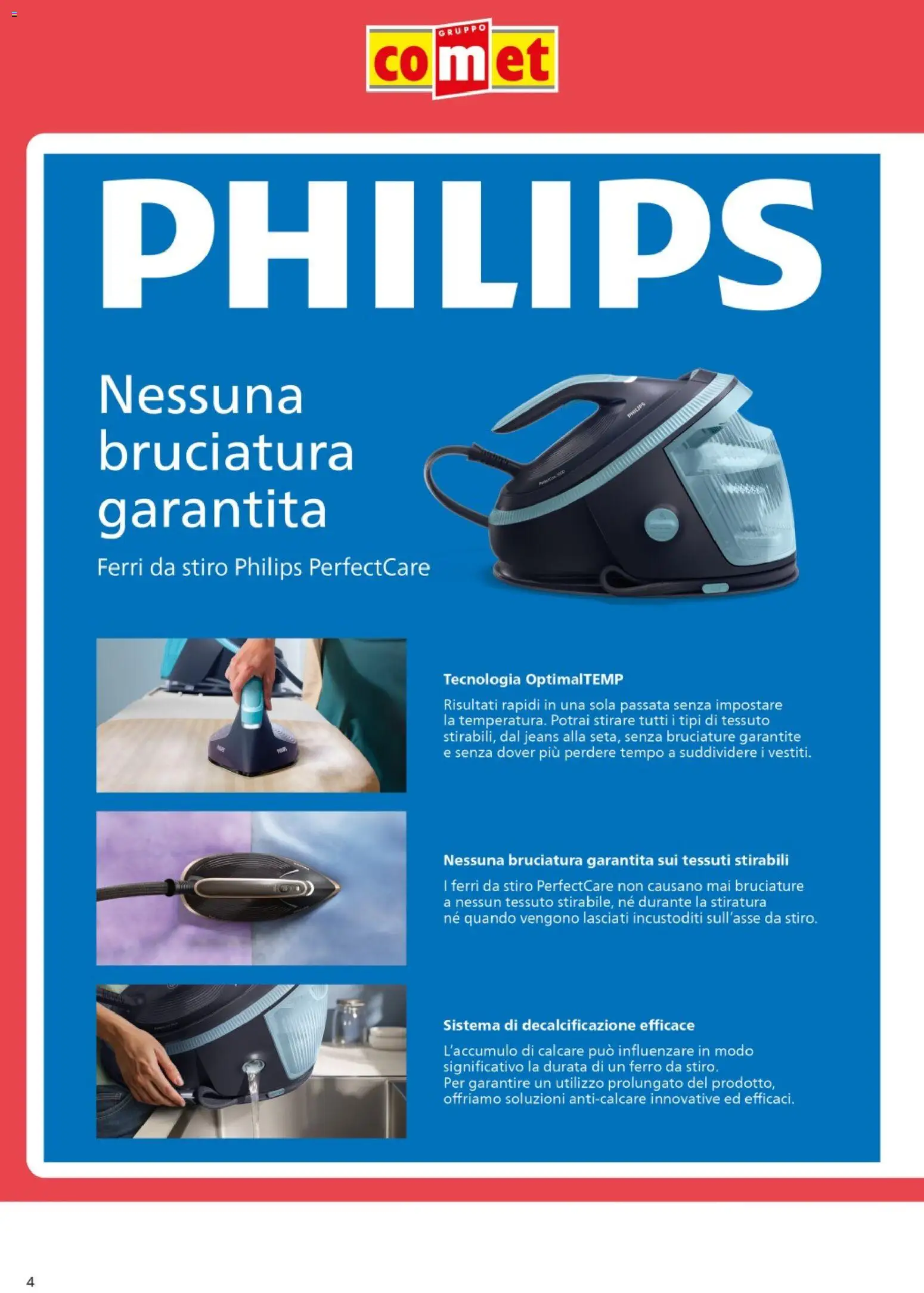 Volantino Comet del 29/10/2026 | Pagina: 4 | Prodotti: Anticalcare, Jeans, Ferro