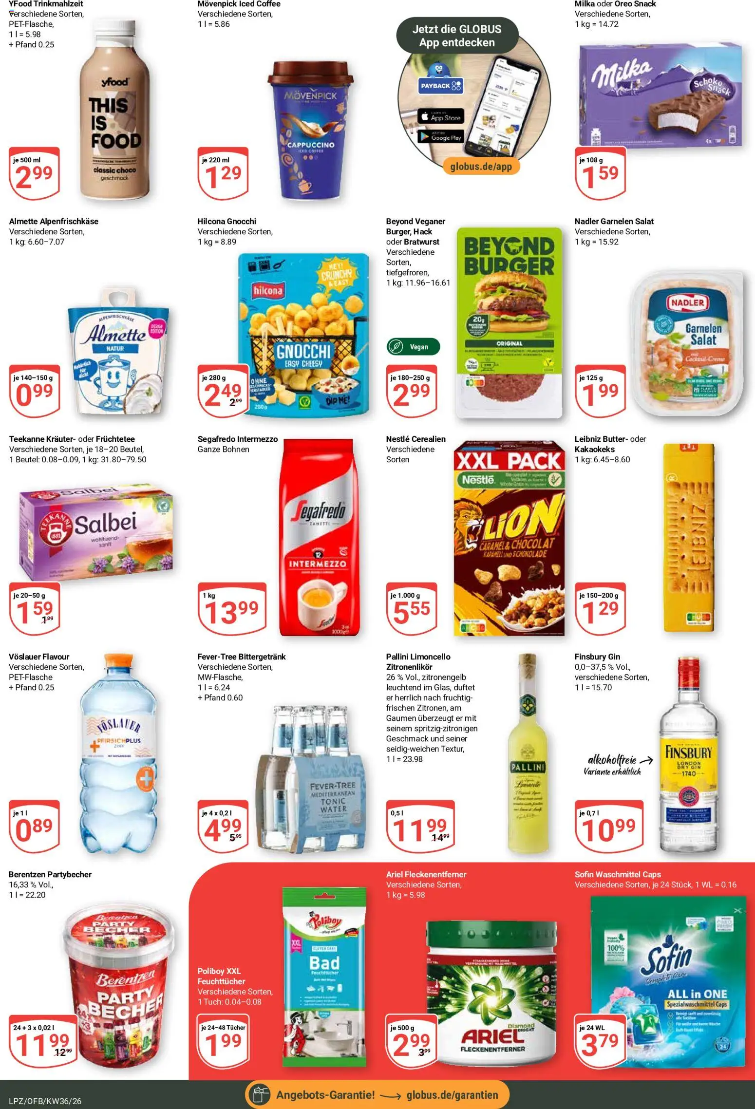 Globus Prospekt Leipzig – gültig ab 31.08.2026 | Seite: 6 | Produkte: Fleckenentferner, Teekanne, Gin, Segafredo