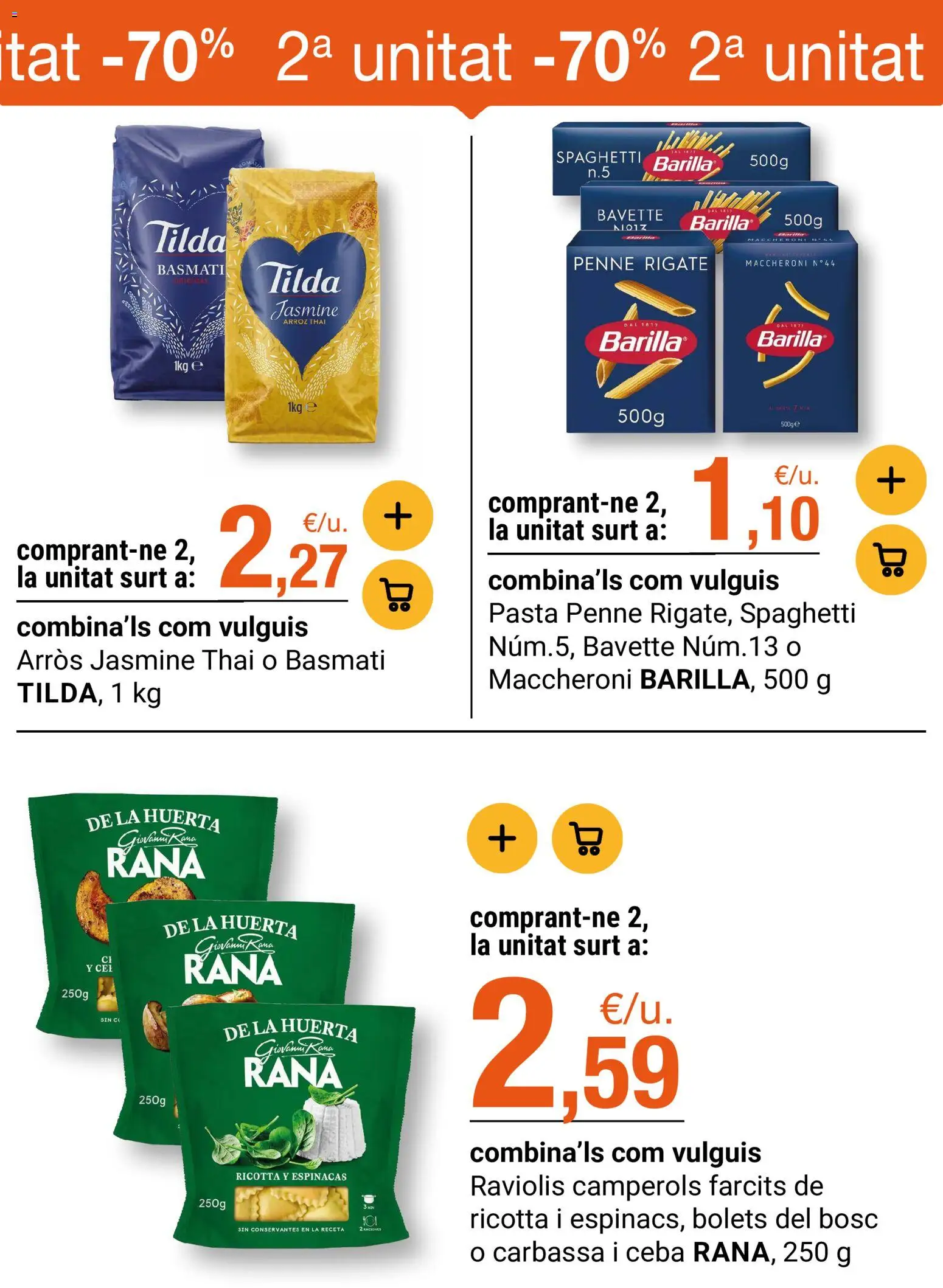 Bonpreu folleto │ válido desde el 25/08/2026 | Página: 41 | Productos: Arroz, Espinacas, Pasta, Ricotta