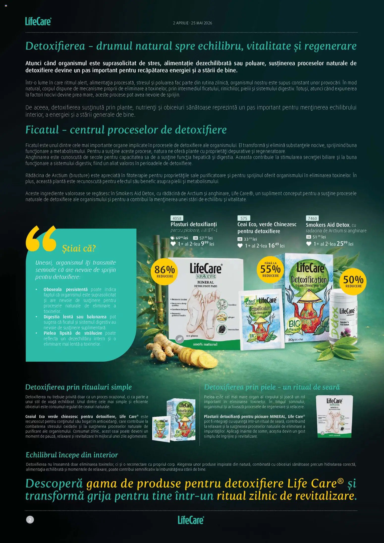 Noul catalog Life Care – valabil de la 02.04.2026 | Pagină: 2 | Produse: Plasturi, Ceai