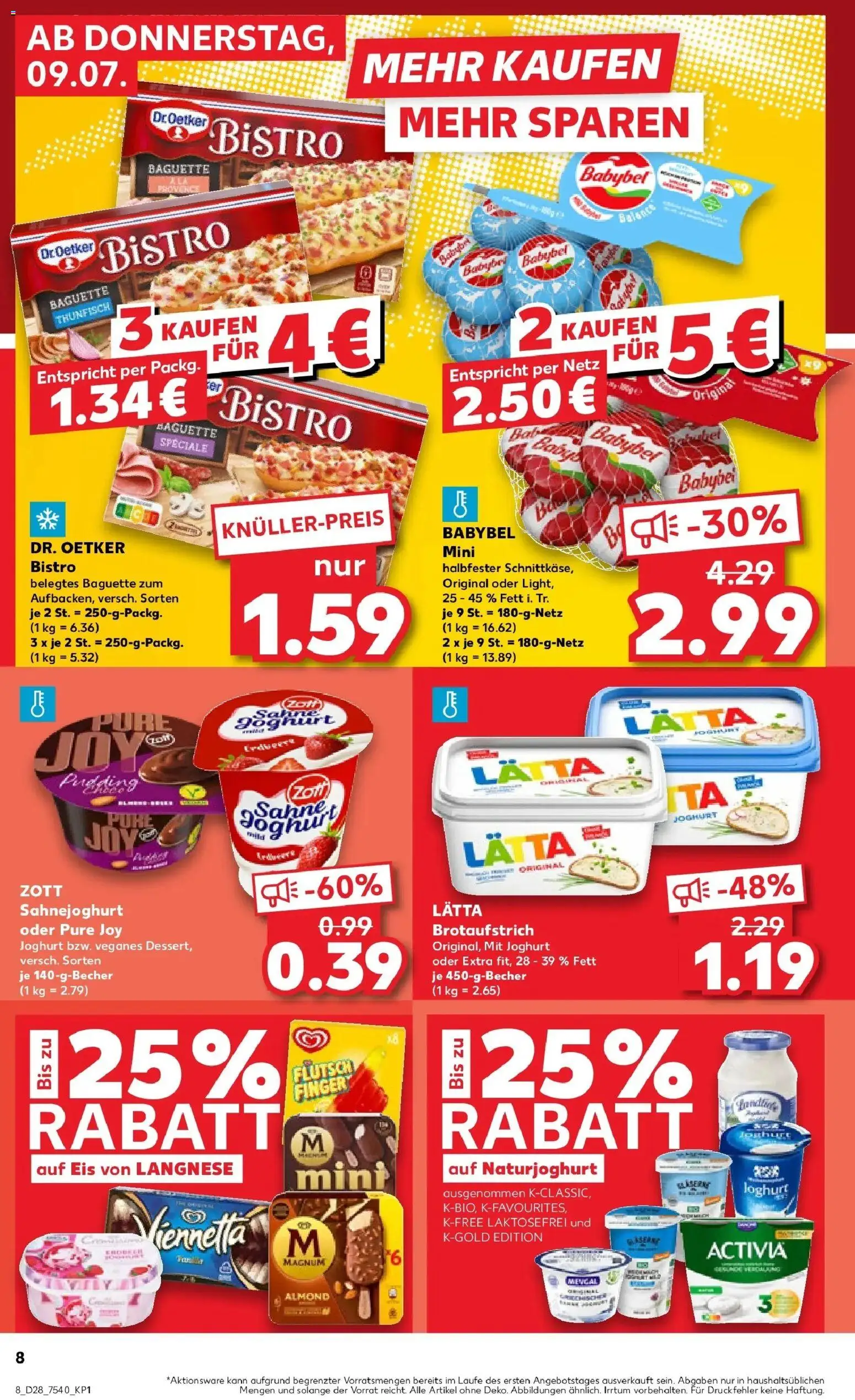 Kaufland Kaufland: Mo-Mi Der Wochenstart – gültig ab 05.07.2026 | Seite: 17 | Produkte: Thunfisch, Pudding, Babybel, Eis